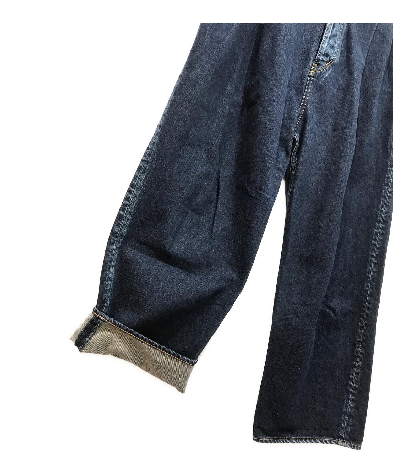 SUBLATIONS (サブレーションズ) 2TUCK WIDE DENIM PANTS インディゴ サイズ:1