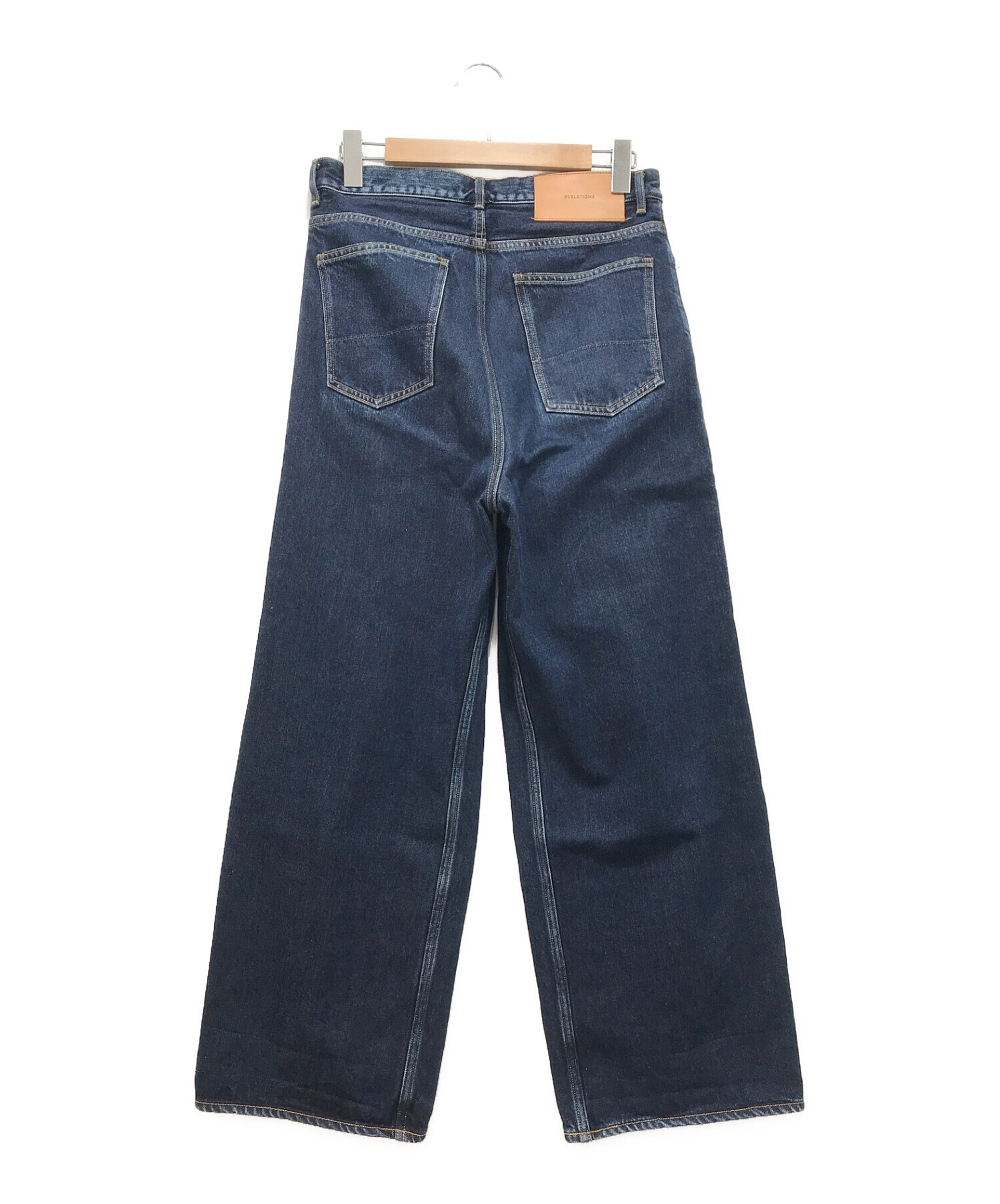 SUBLATIONS (サブレーションズ) 2TUCK WIDE DENIM PANTS インディゴ サイズ:1