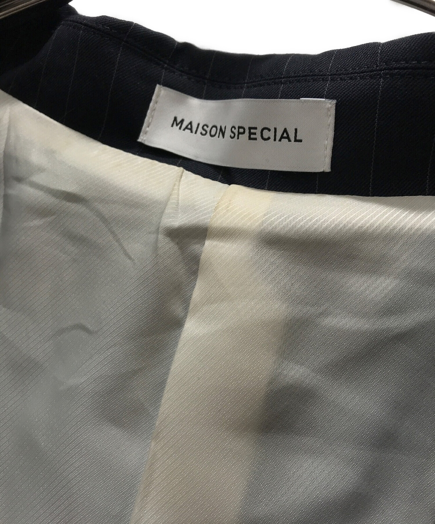 MAISON SPECIAL (メゾンスペシャル) ベルテッドスリーブジャケット ネイビー サイズ:FREE