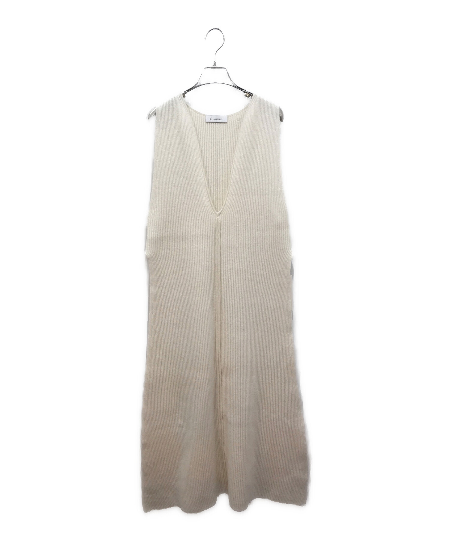 Lautashi (ラウタシー) Knit over dress ホワイト サイズ:1