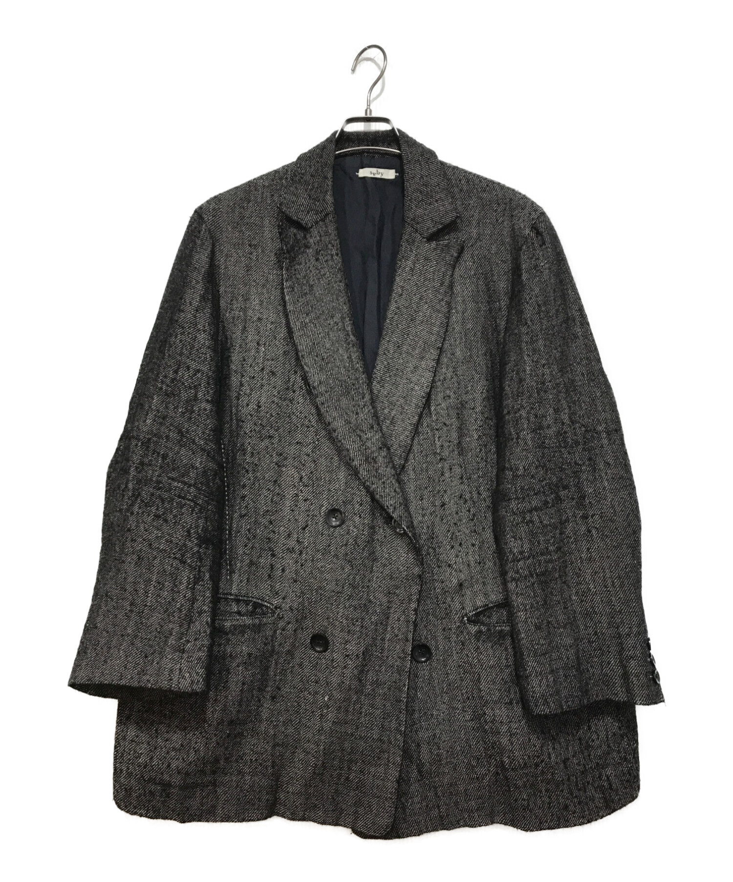 中古・古着通販】saby (サバイ) DOUBLE BREASTED BLAZER グレー サイズ