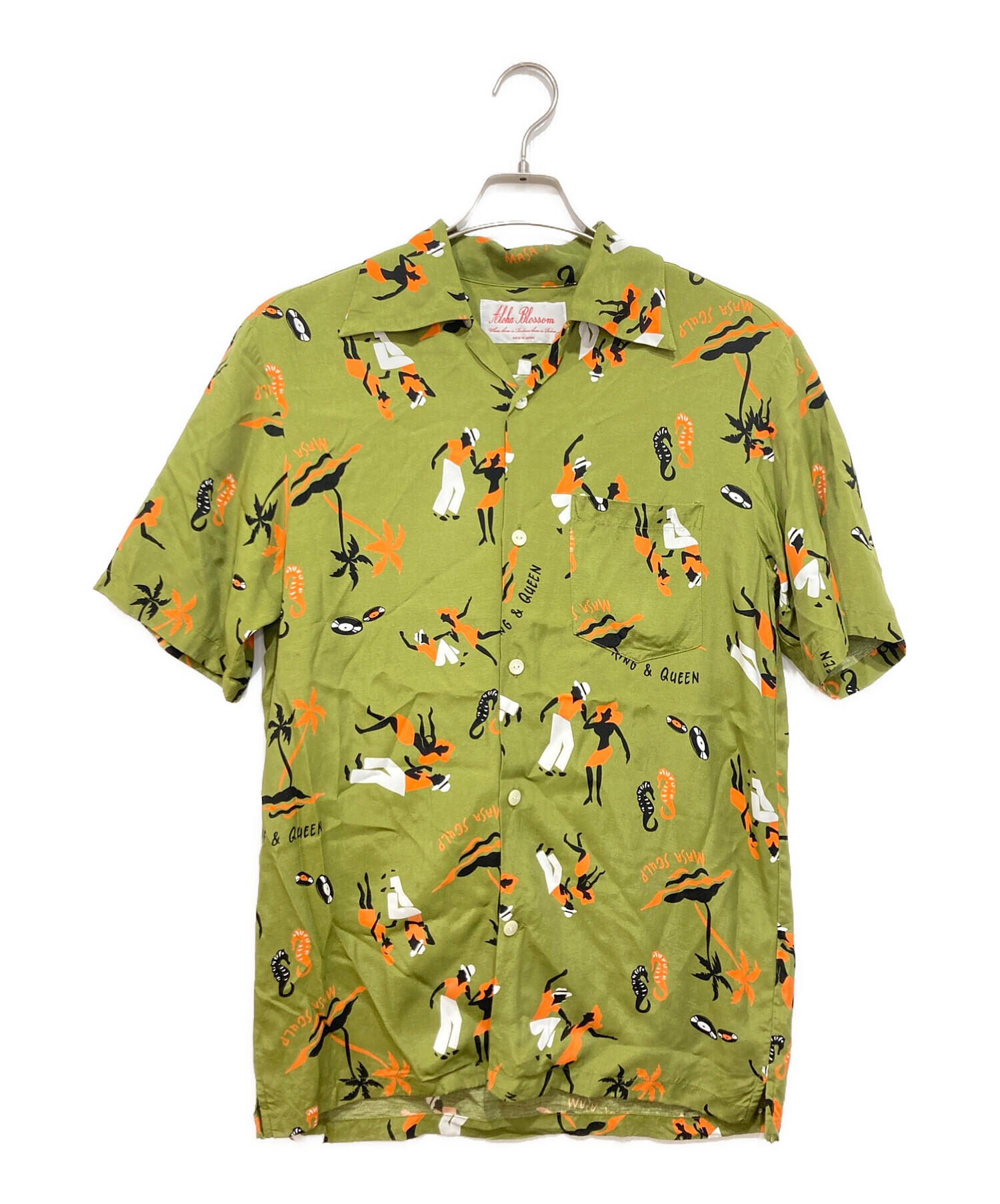 Aloha Blossom (アロハブロッサム) アロハシャツ カーキ サイズ:40