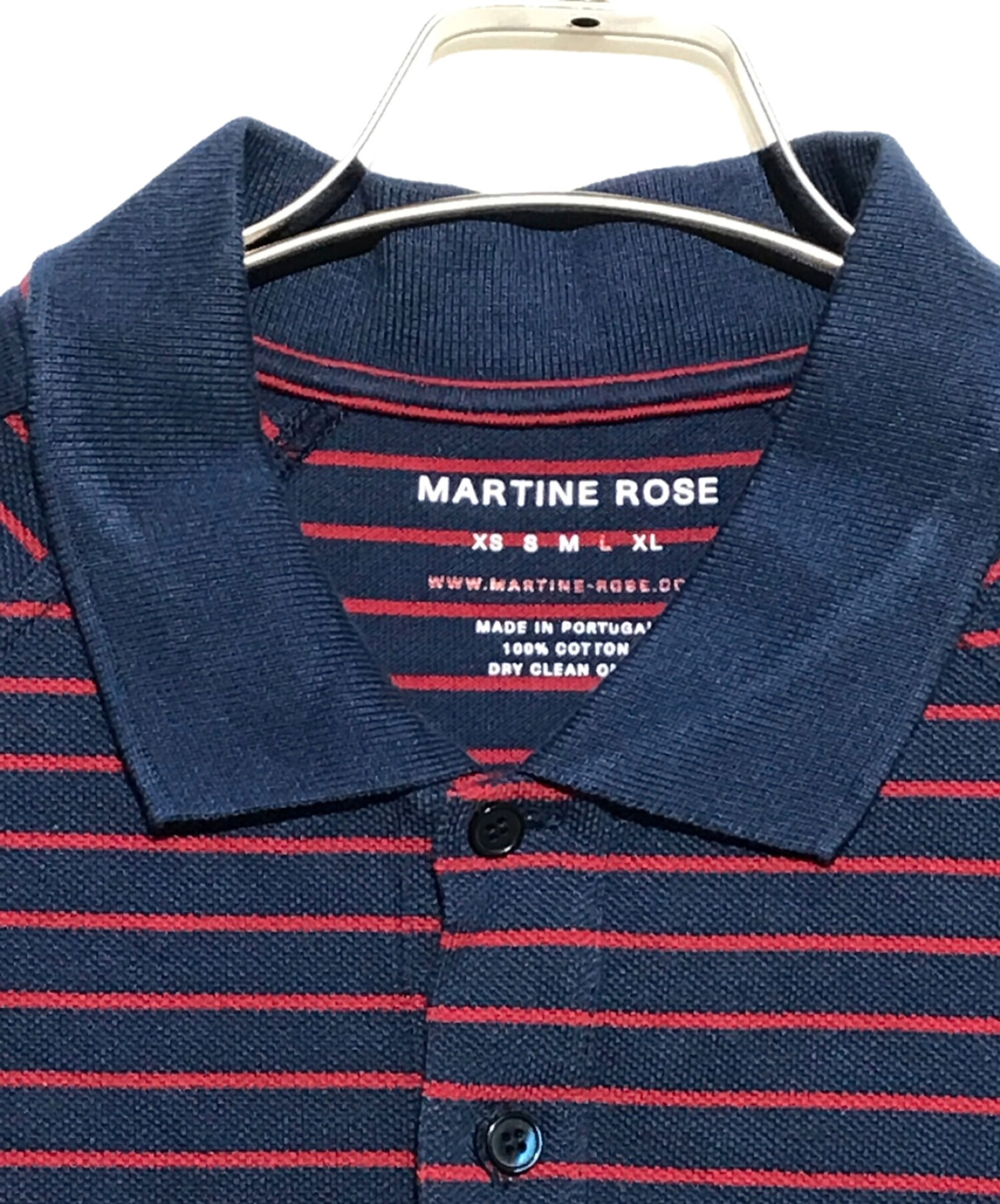 中古・古着通販】Martine rose (マーティン・ローズ) ボーダーラガーシャツ ネイビー サイズ:Ｌ｜ブランド・古着通販  トレファク公式【TREFAC FASHION】スマホサイト