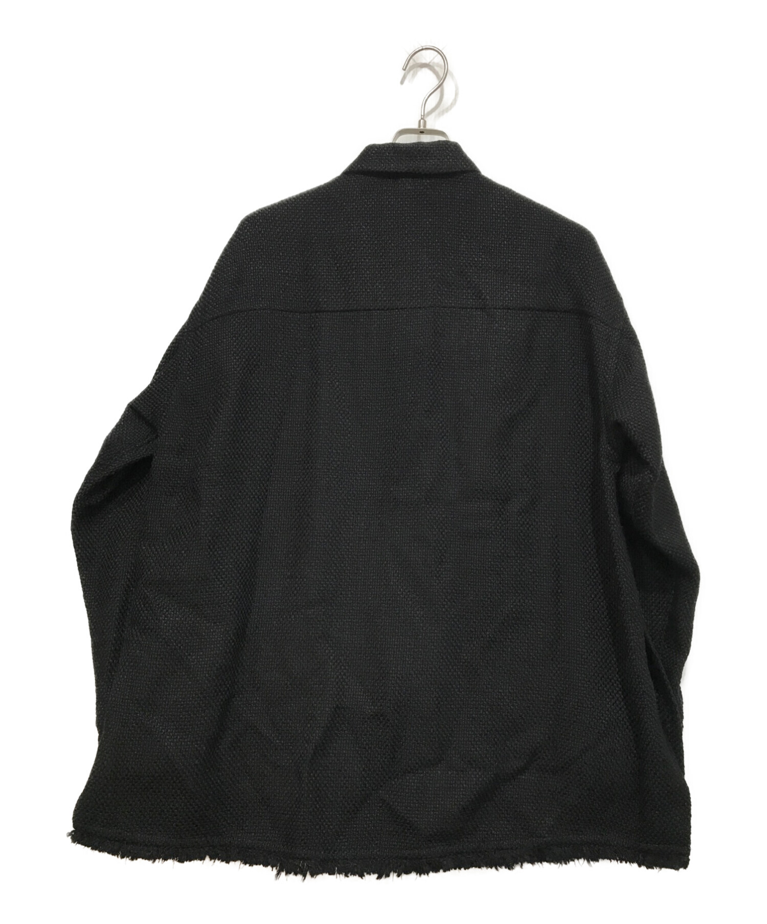 ONE GRAVITY (ワングラヴィティ) ロービングツイードオーバーレイヤーシャツ ブラック サイズ:M