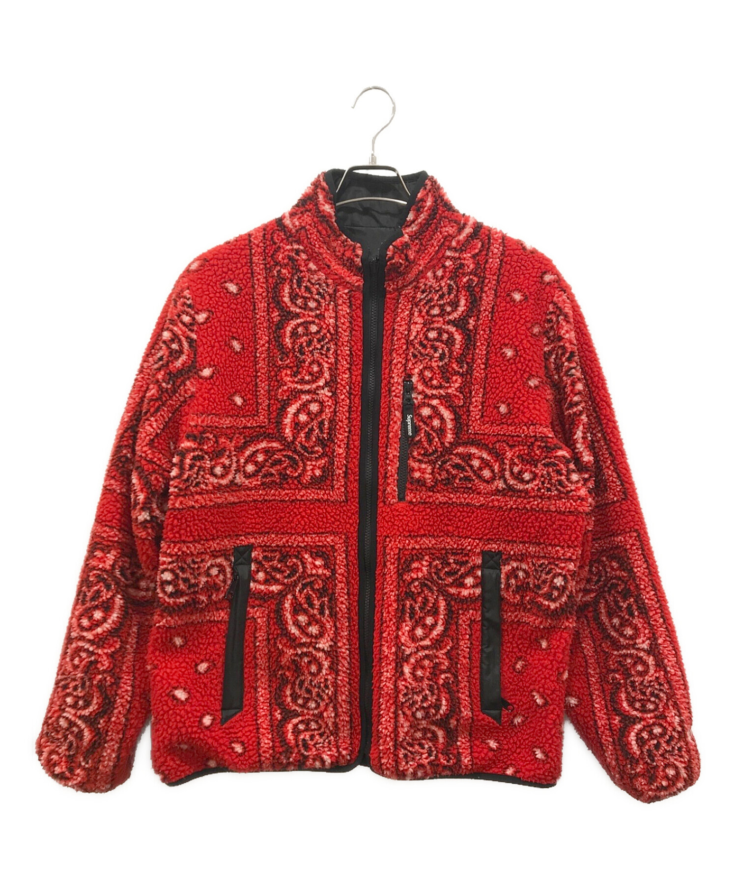Supreme Bandana Fleece Jacket Lサイズ 赤