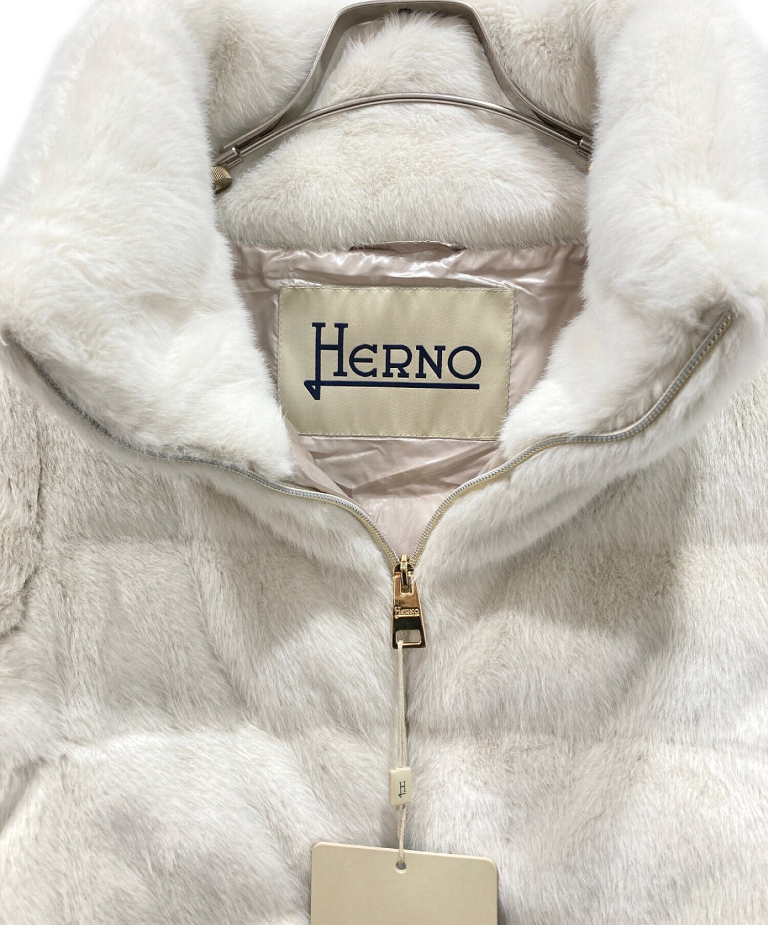 中古・古着通販】HERNO (ヘルノ) エコファーダウンジャケット ホワイト