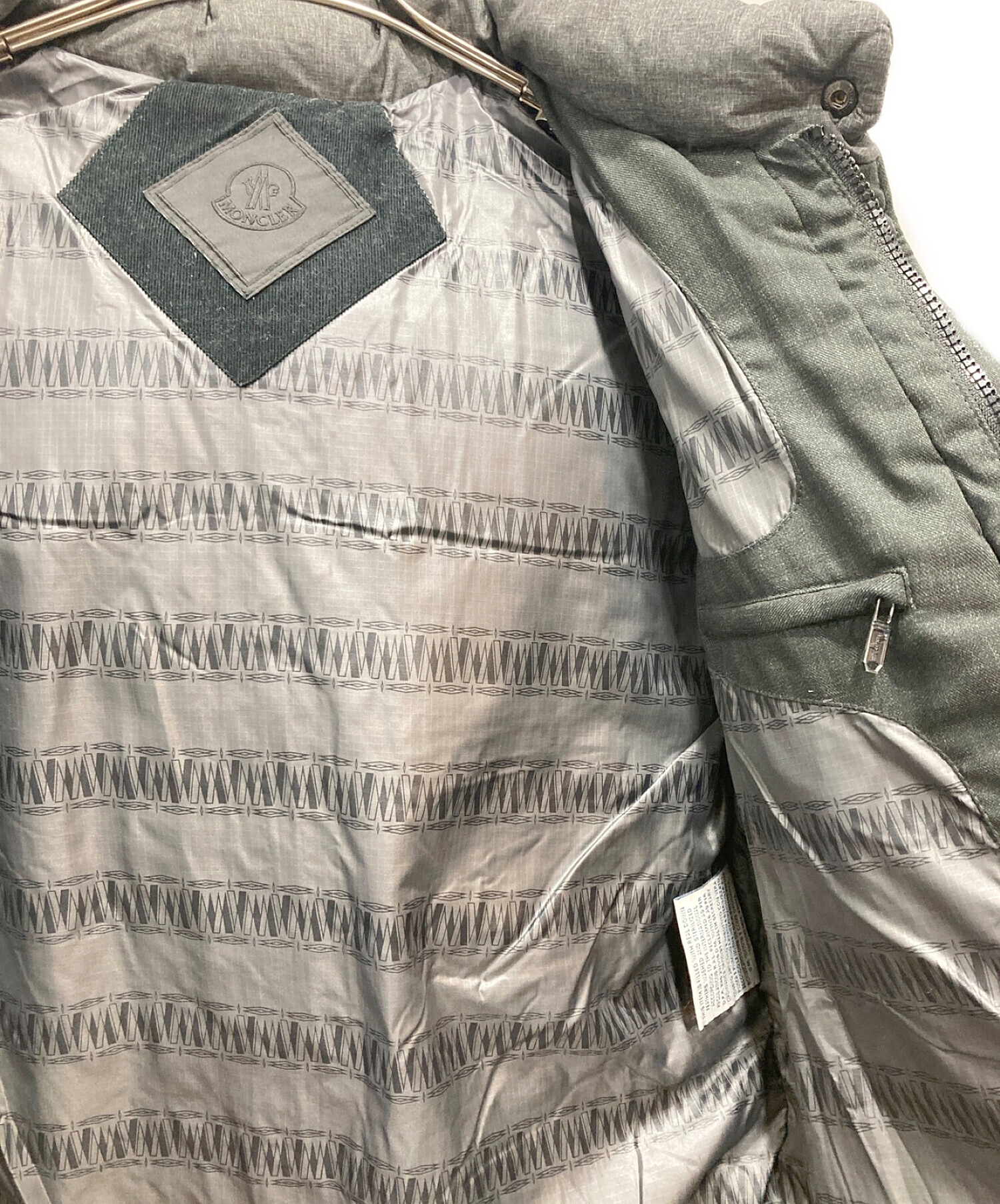 中古・古着通販】MONCLER (モンクレール) WHITE MOUNTAINEERING (ホワイトマウンテ二アニング)  LANCASTERダウンジャケット グレー サイズ:1｜ブランド・古着通販 トレファク公式【TREFAC FASHION】スマホサイト