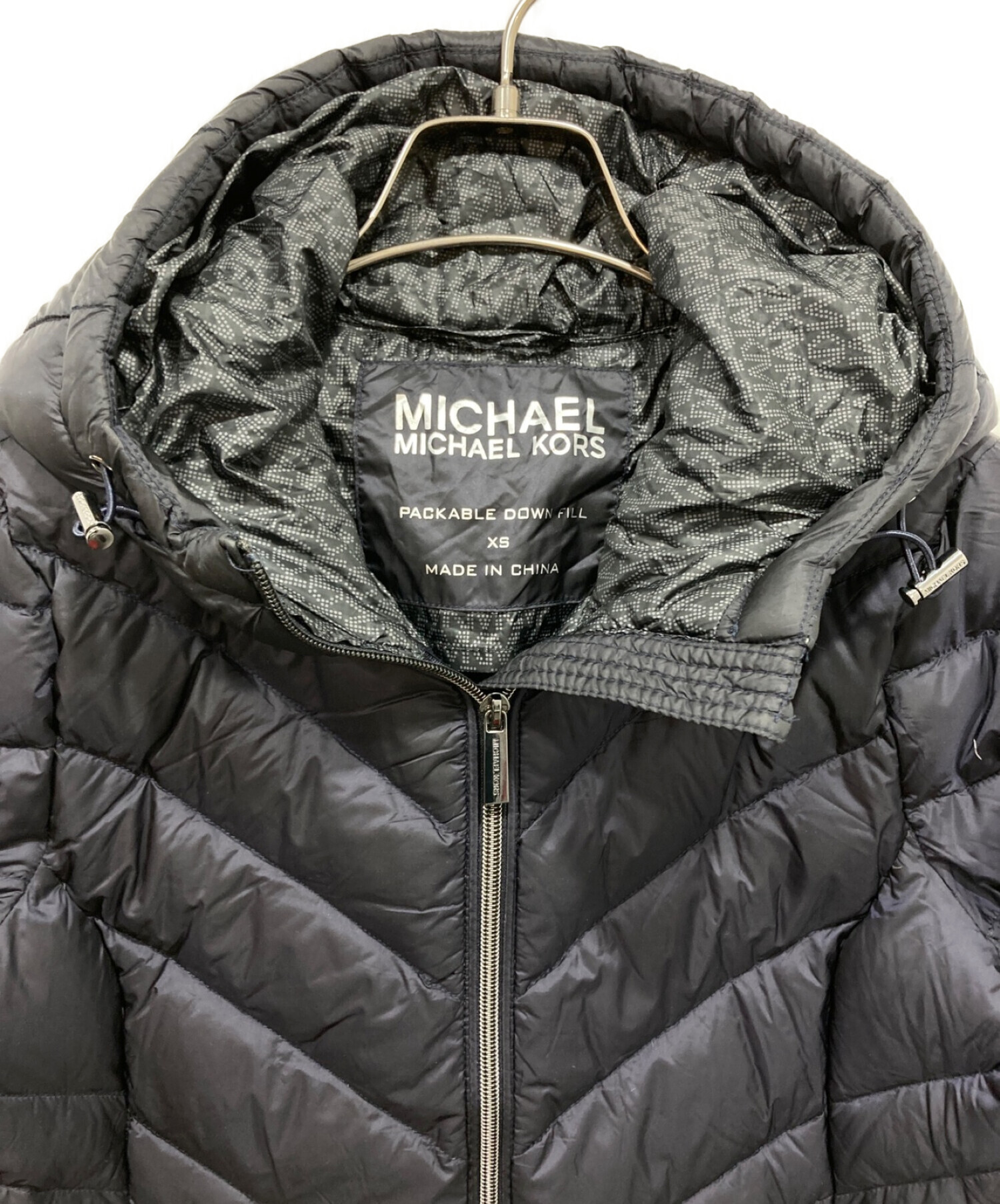 MICHAEL KORS (マイケルコース) ダウンコート ネイビー サイズ:XS