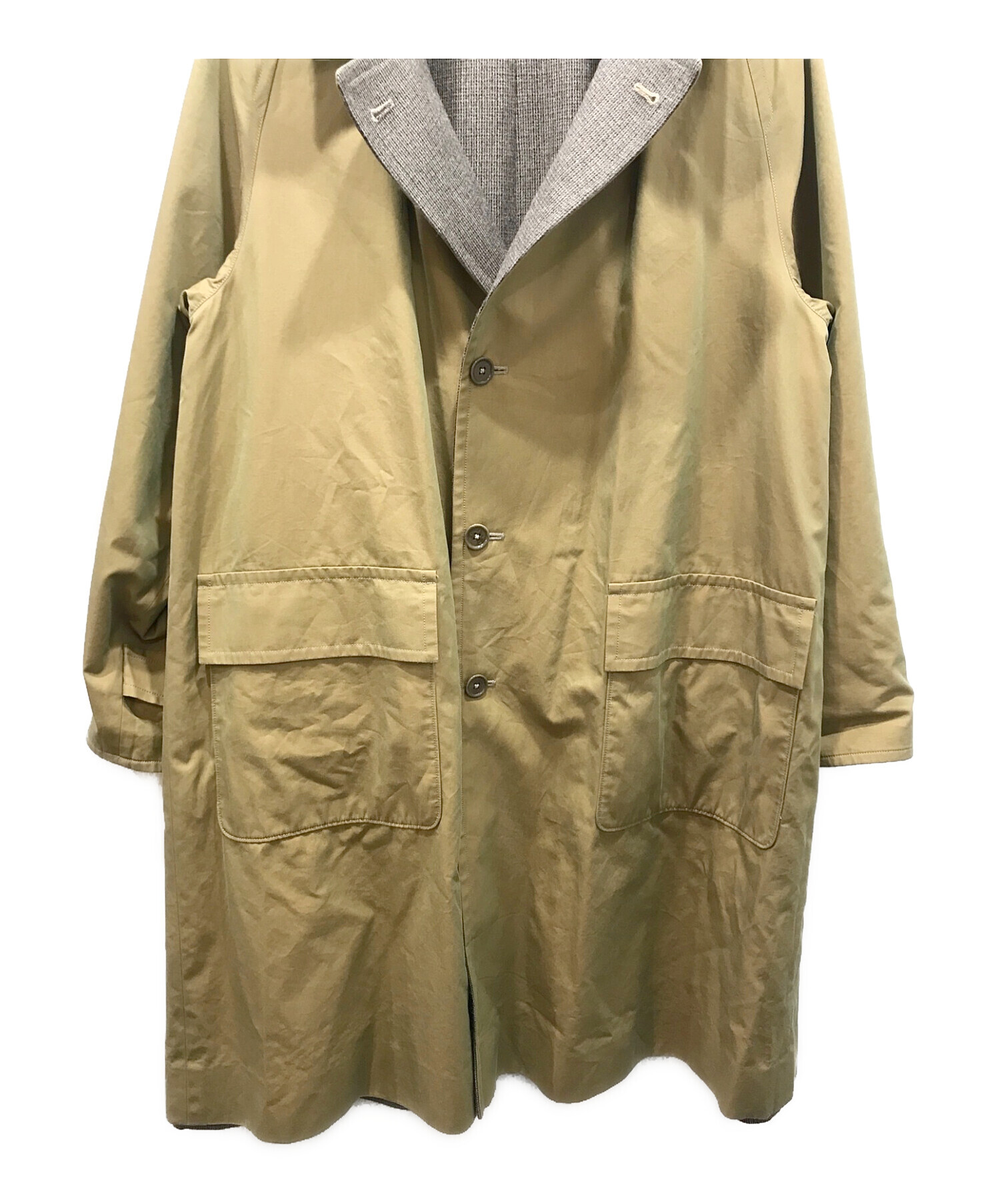 KAPTAIN SUNSHINE (キャプテンサンシャイン) Reversible Chesterfield Coat ベージュ×ブラウン サイズ:38