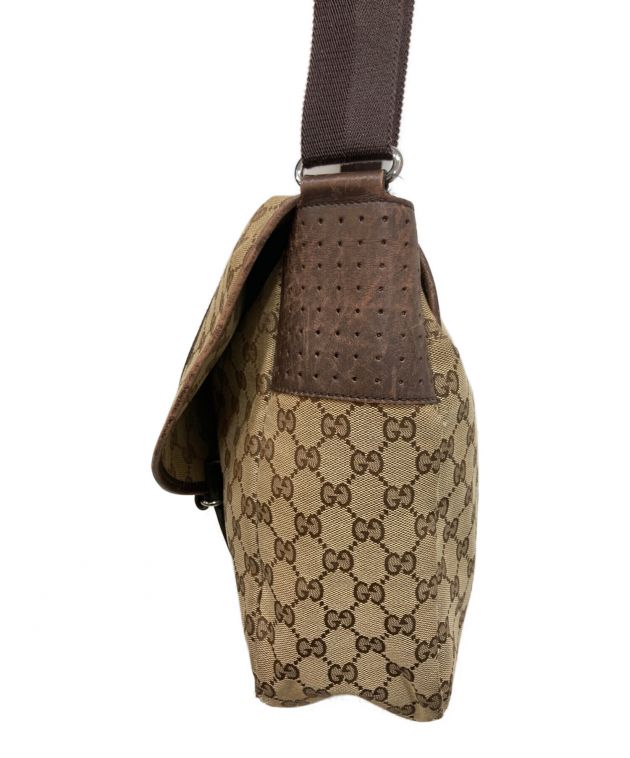 中古・古着通販】GUCCI (グッチ) メッセンジャーバッグ ベージュ