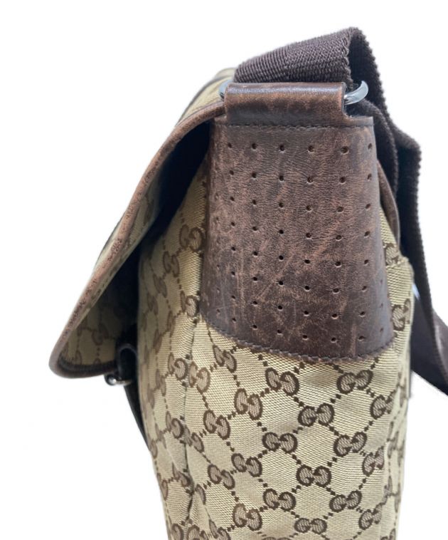 中古・古着通販】GUCCI (グッチ) メッセンジャーバッグ ベージュ