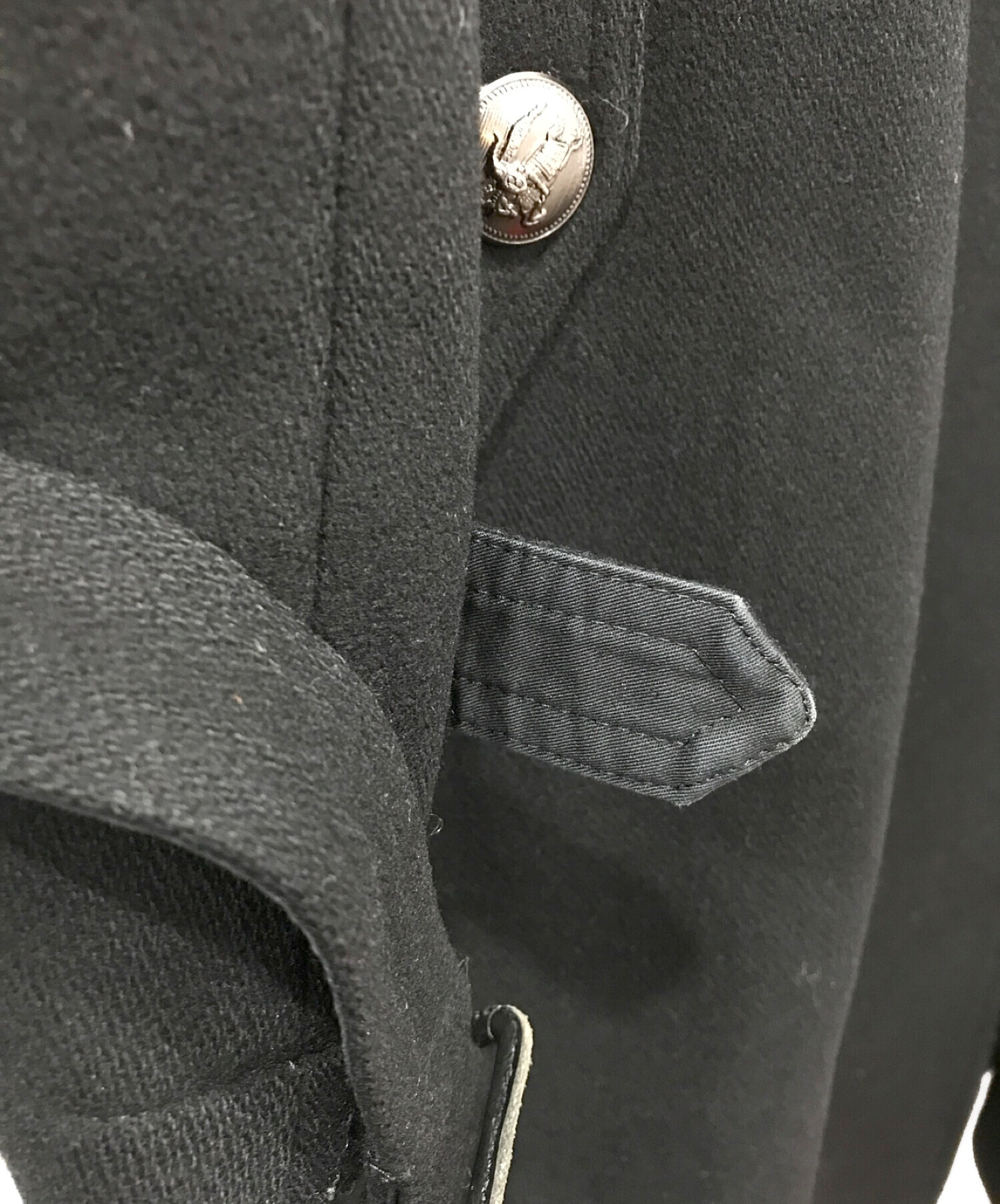 中古・古着通販】BURBERRY BLACK LABEL (バーバリーブラックレーベル) カシミヤ混メタルボタンナポレオンコート ブラック  サイズ:L｜ブランド・古着通販 トレファク公式【TREFAC FASHION】スマホサイト