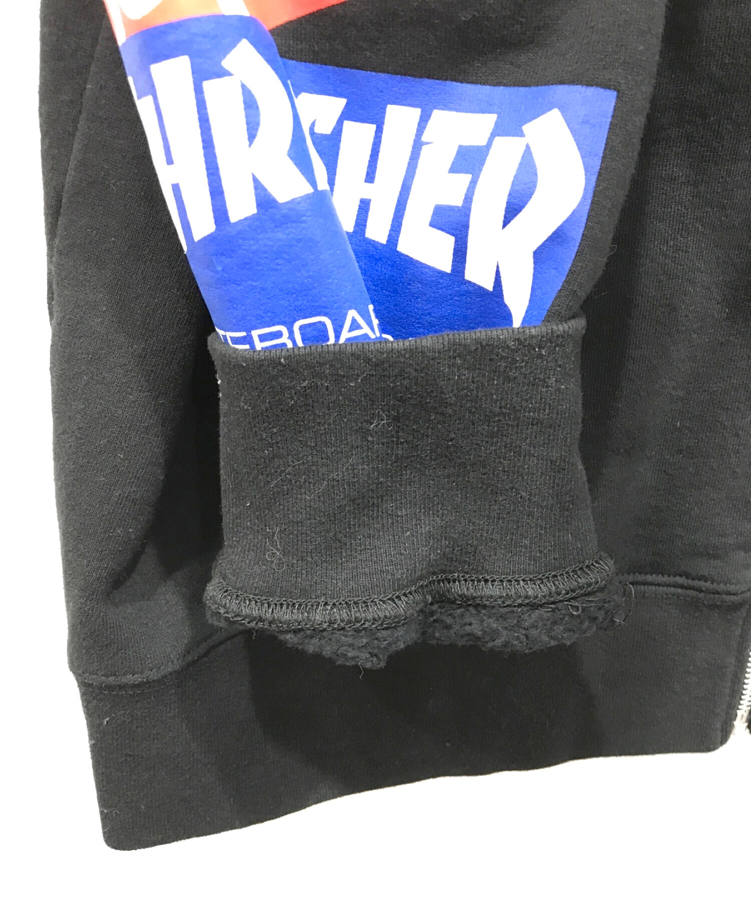 SUPREME (シュプリーム) THRASHER (スラッシャー) ジップアップパーカー ブラック サイズ:L