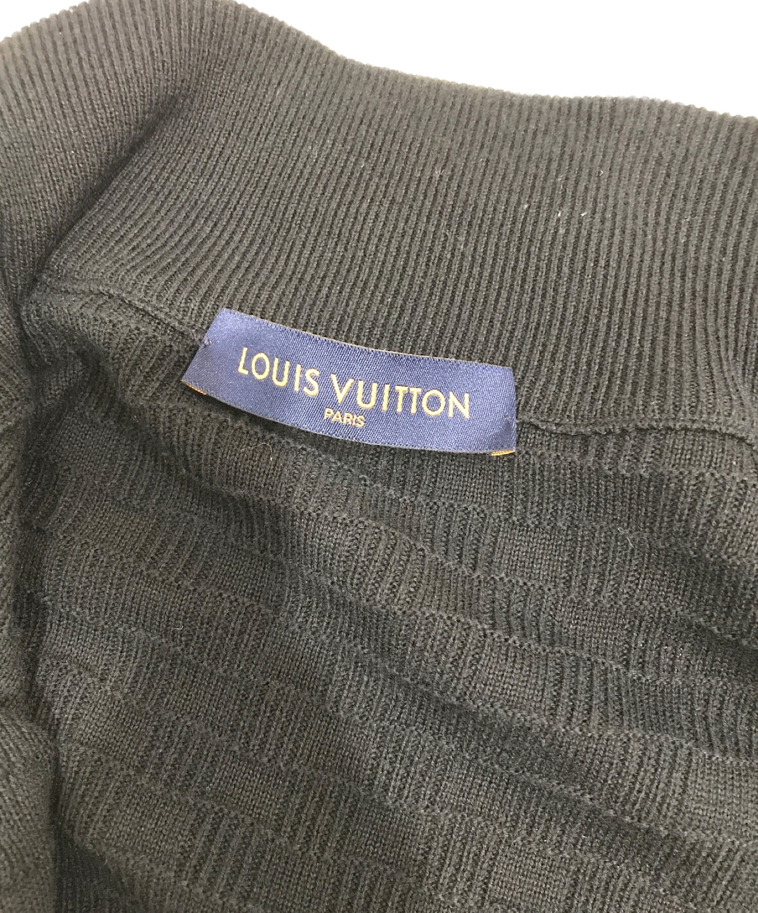 LOUIS VUITTON (ルイ ヴィトン) ニットジャケット ブラック サイズ:XL