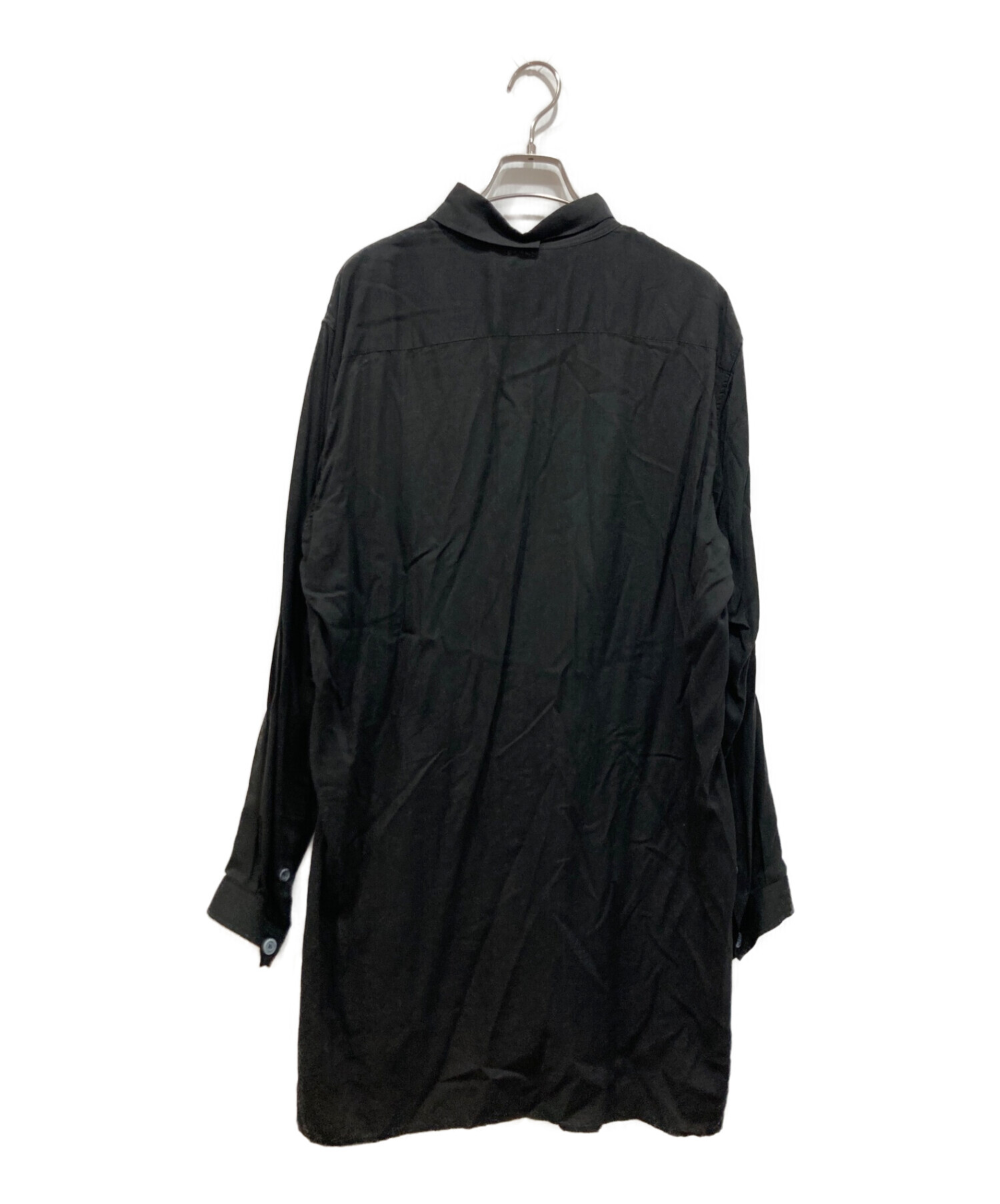 Yohji Yamamoto pour homme (ヨウジヤマモト プールオム) ロングデザインシャツ ブラック サイズ:2