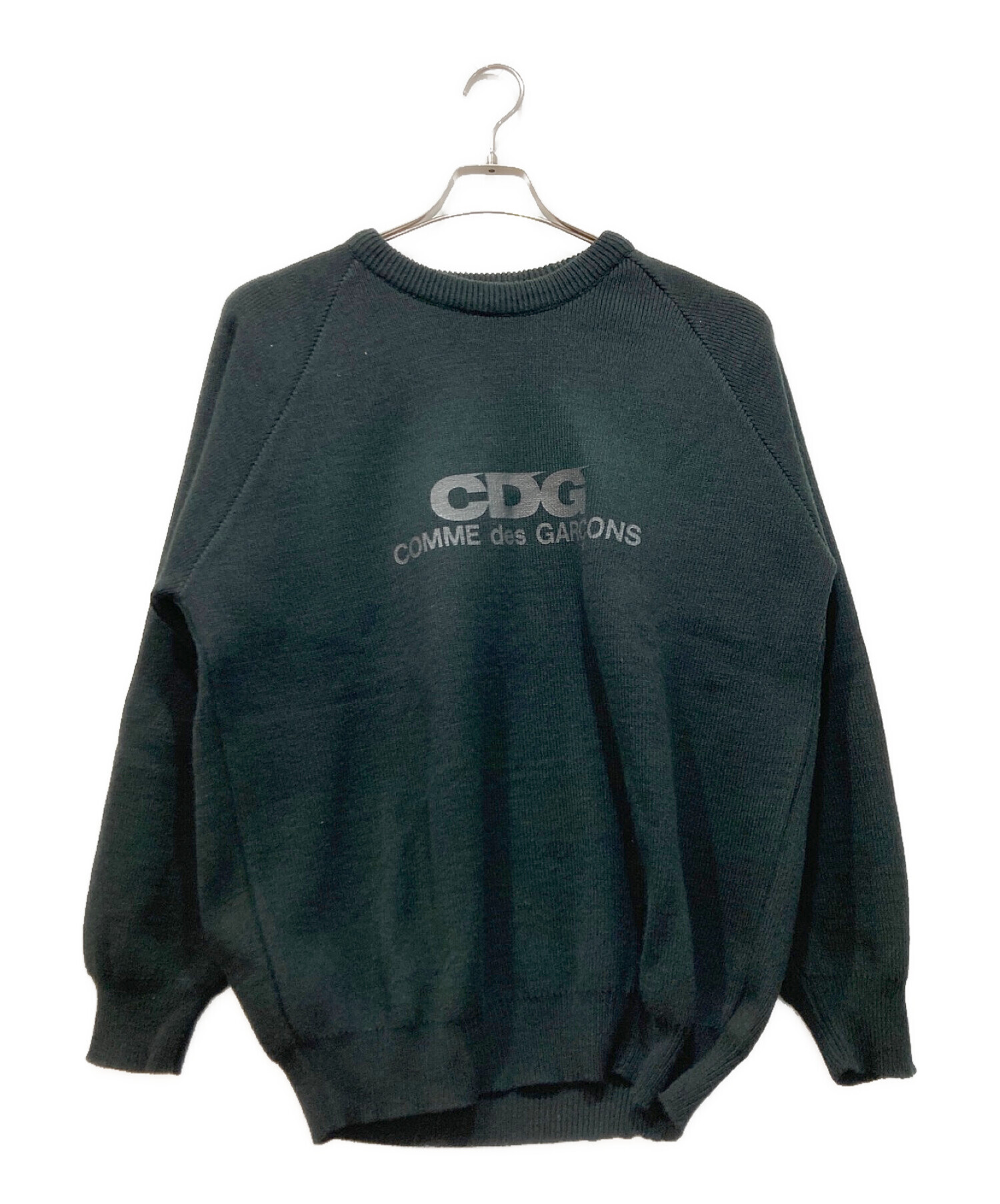 CDG (シーディージー) プリントニット ブラック サイズ:XXL