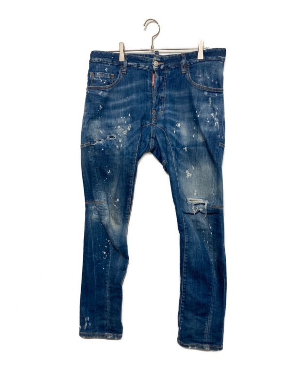 中古・古着通販】DSQUARED2 (ディースクエアード) Tidy Biker Jean ペイントデニムパンツ インディゴ サイズ:48｜ブランド・古着通販  トレファク公式【TREFAC FASHION】スマホサイト