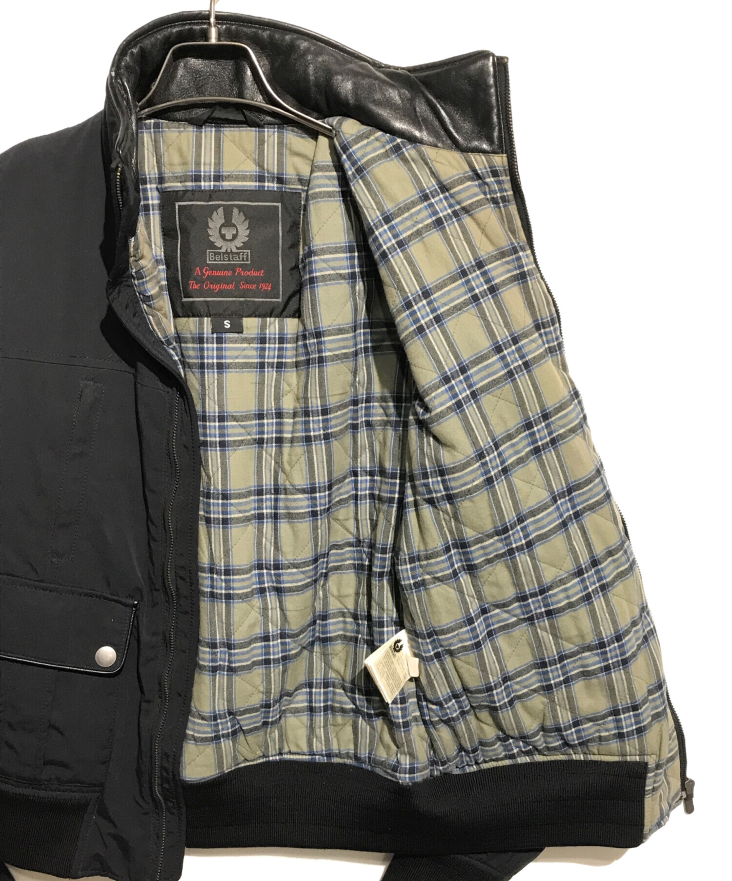 中古・古着通販】BELSTAFF (ベルスタッフ) 襟レザーナイロンジャケット ブラック サイズ:Ｓ｜ブランド・古着通販 トレファク公式【TREFAC  FASHION】スマホサイト