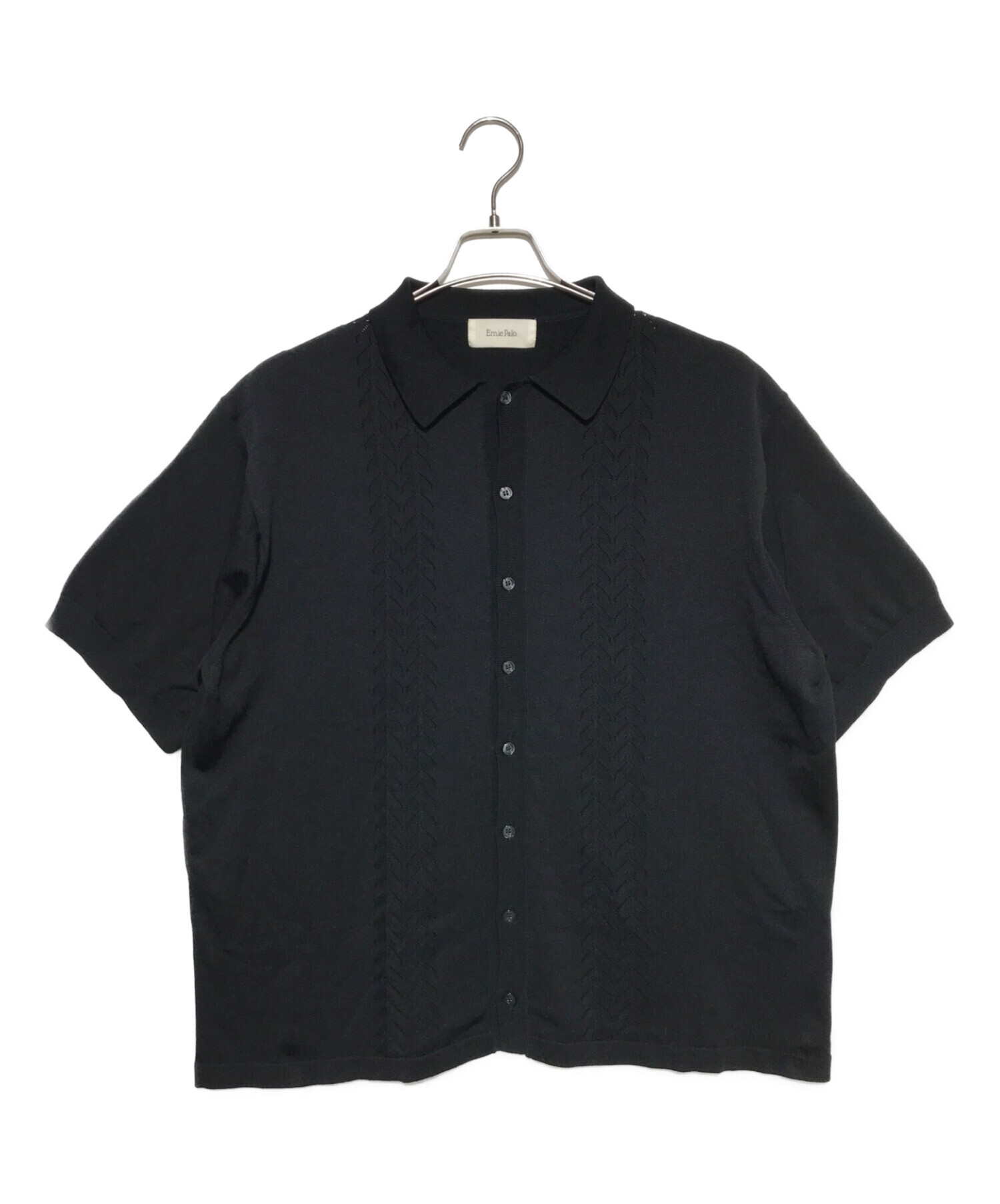 Ernie Palo (アーニーパロ) S/S Knit ポロシャツ ブラック サイズ:50