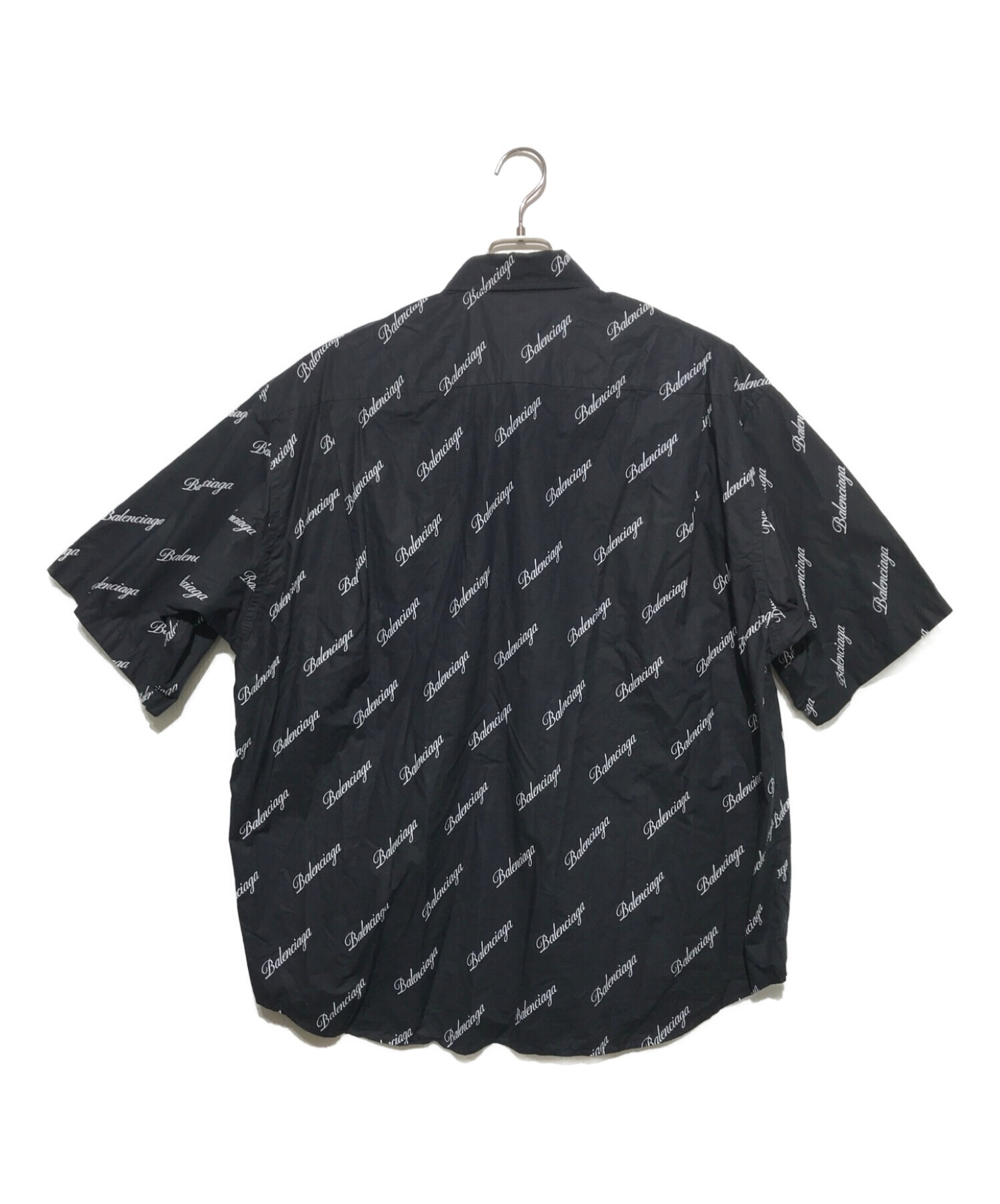 新品大特価バレンシアガ ロゴ 半袖シャツ 38 ブラック トップス