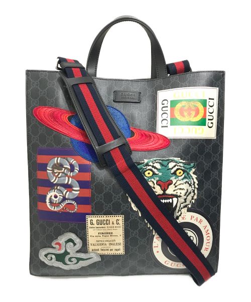 中古・古着通販】GUCCI (グッチ) クーリエ GGスプリーム2WAYトートバッグ グレー｜ブランド・古着通販 トレファク公式【TREFAC  FASHION】スマホサイト