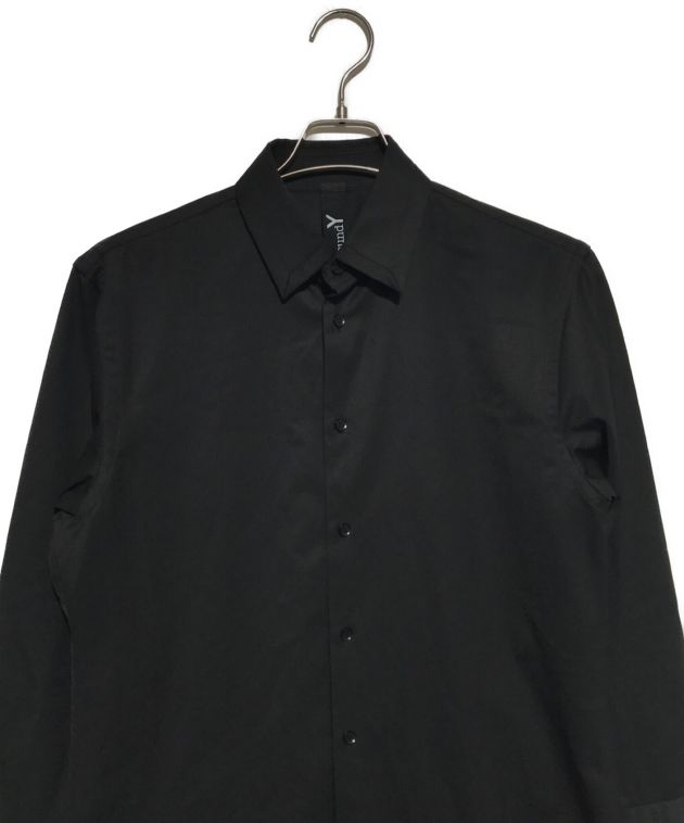 GROUND Y (グラウンドワイ) ロングウールギャバシャツ ブラック サイズ:S