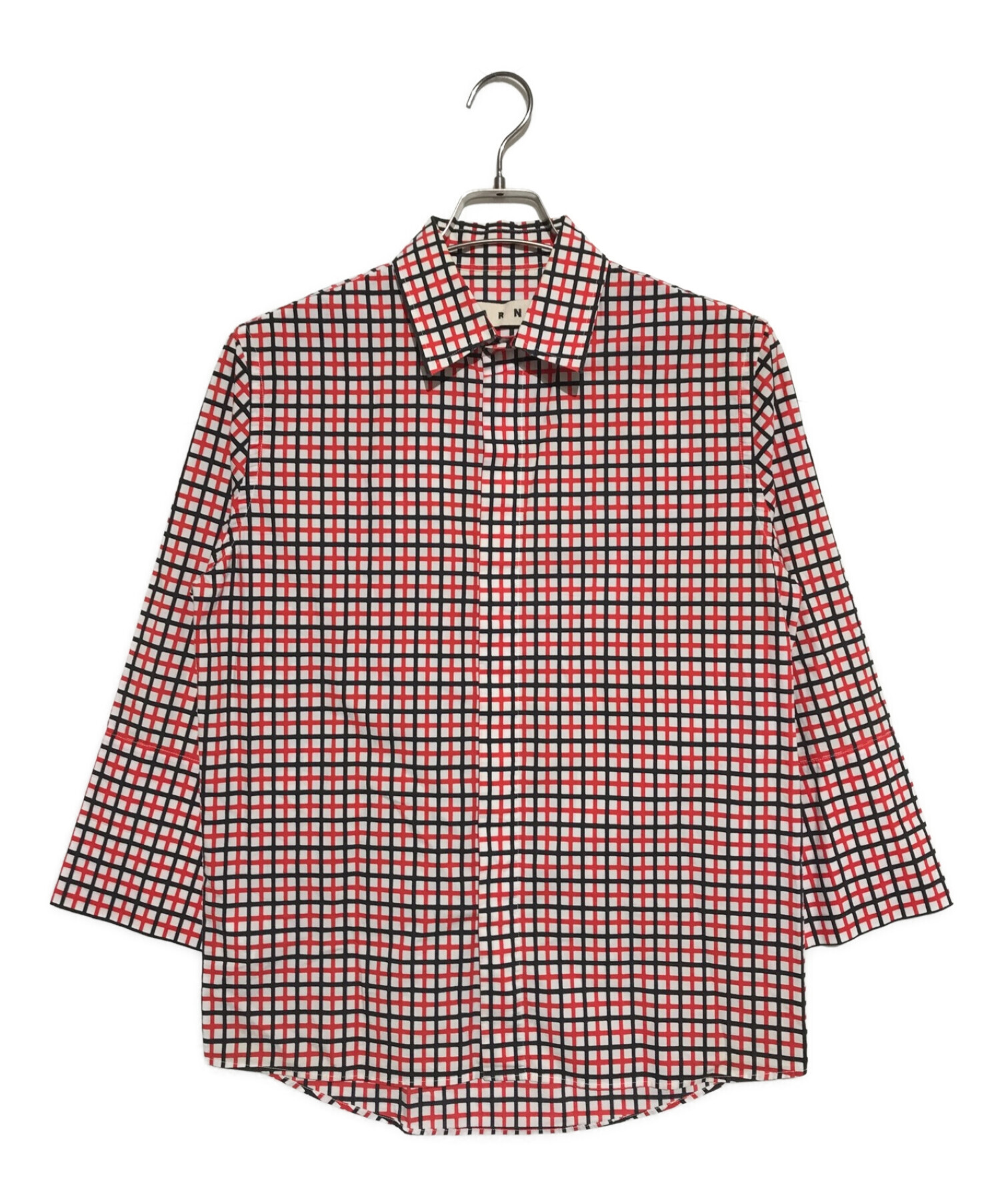 中古・古着通販】MARNI (マルニ) 総柄シャツ レッド サイズ:44 