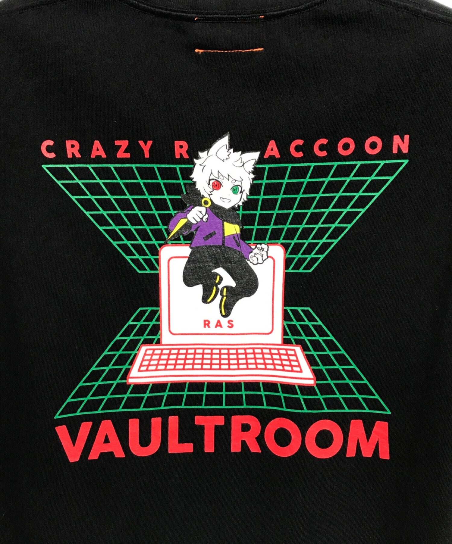 VAULTROOM (ボルトルーム) 刺繍ロゴカットソー ブラック サイズ:L