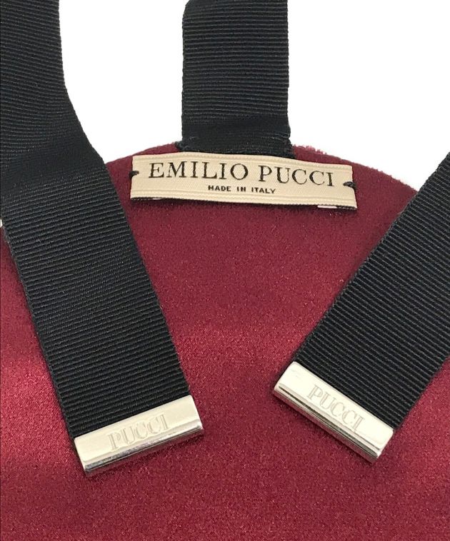 Emilio Pucci (エミリオ プッチ) ビーズネックレス ホワイト×ブラック 未使用品