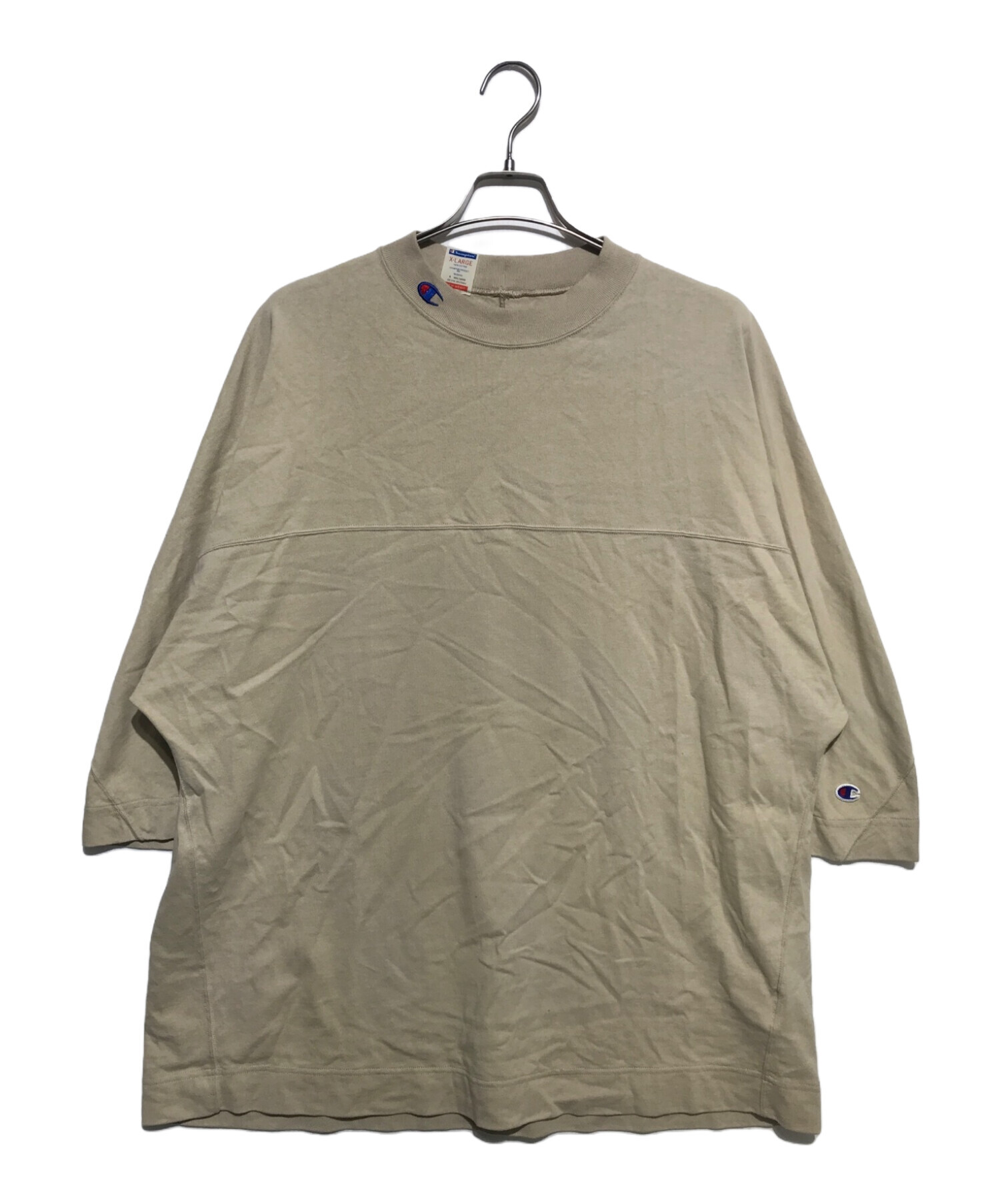 Champion (チャンピオン) N.HOOLYWOOD (エヌ ハリウッド) フットボールカットソー ベージュ サイズ:XL