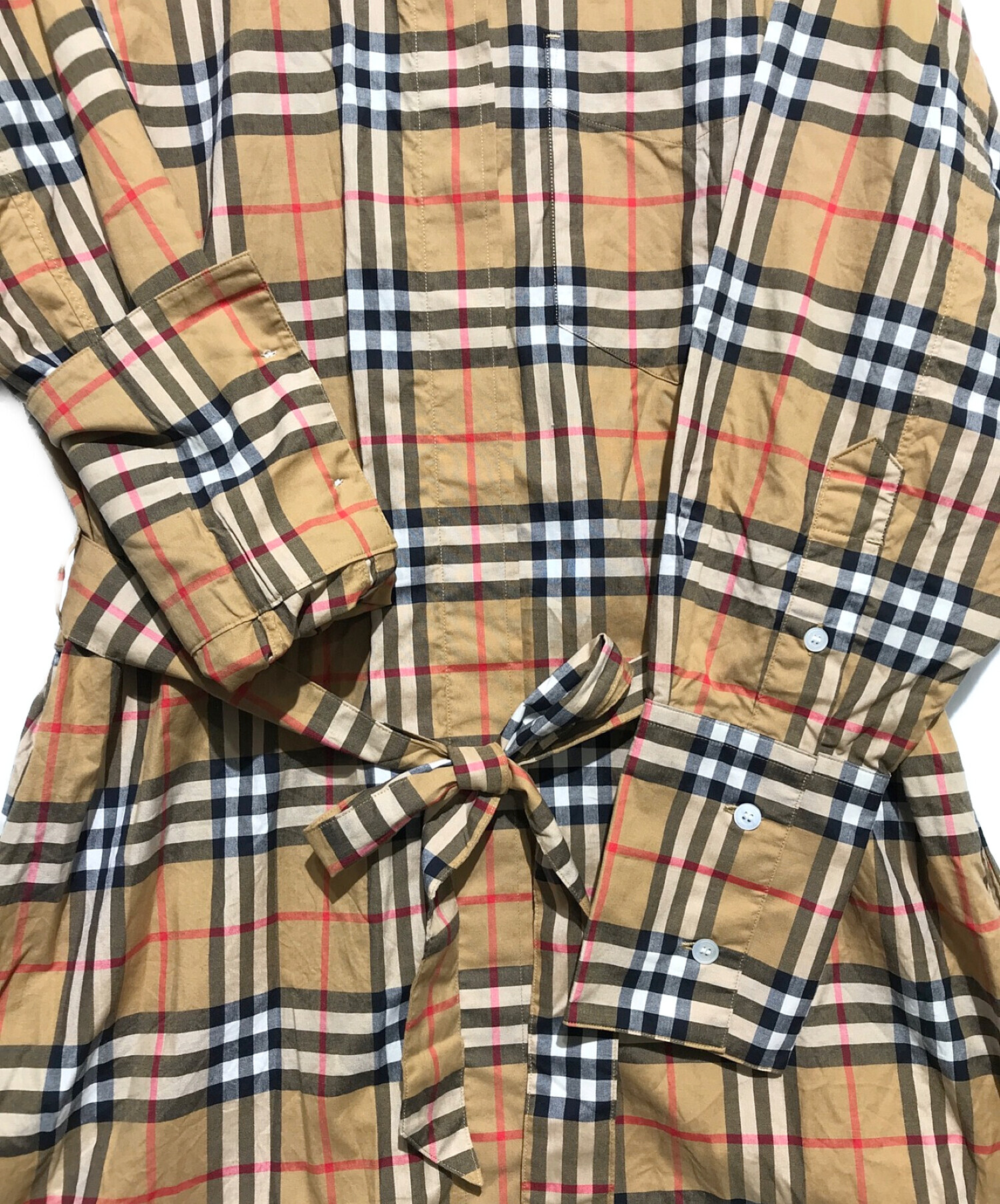 中古・古着通販】BURBERRY LONDON (バーバリーロンドン) ノヴァチェックシャツワンピース ベージュ サイズ:40｜ブランド・古着通販  トレファク公式【TREFAC FASHION】スマホサイト