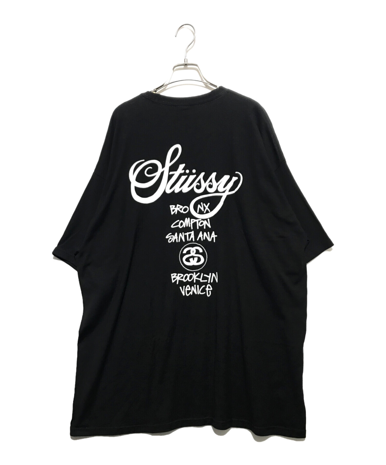 中古・古着通販】stussy (ステューシー) ワールドツアープリントTシャツ ブラック サイズ:XL｜ブランド・古着通販  トレファク公式【TREFAC FASHION】スマホサイト