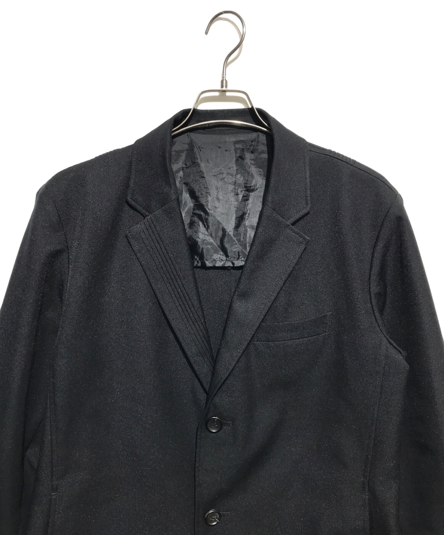 中古・古着通販】ISSEY MIYAKE MEN (イッセイミヤケメン) プリーツデザイン2Bジャケット ブラック サイズ:2｜ブランド・古着通販  トレファク公式【TREFAC FASHION】スマホサイト