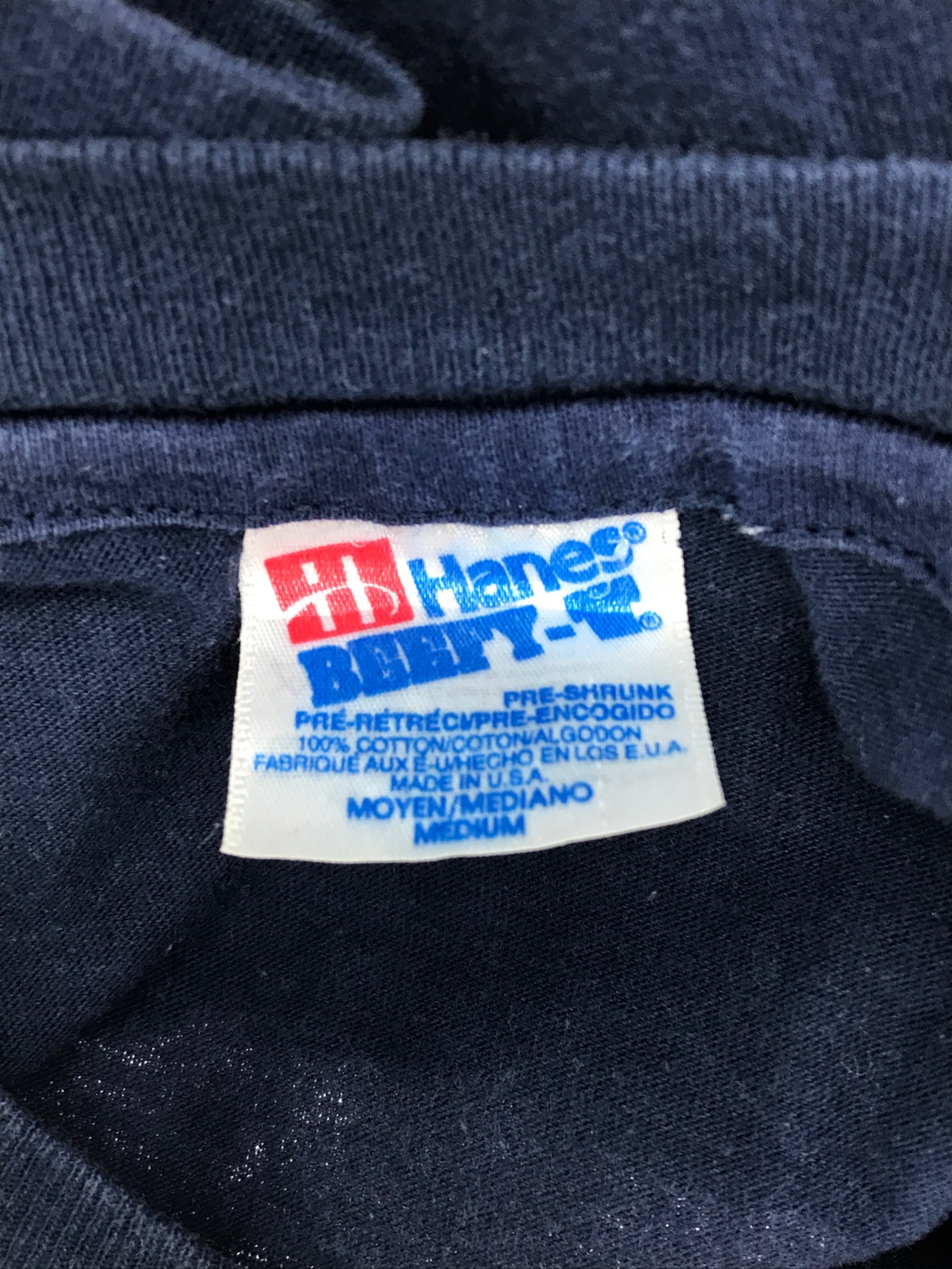 中古・古着通販】Hanes (ヘインズ) ヴィンテージプリントTシャツ ネイビー サイズ:Medium｜ブランド・古着通販  トレファク公式【TREFAC FASHION】スマホサイト