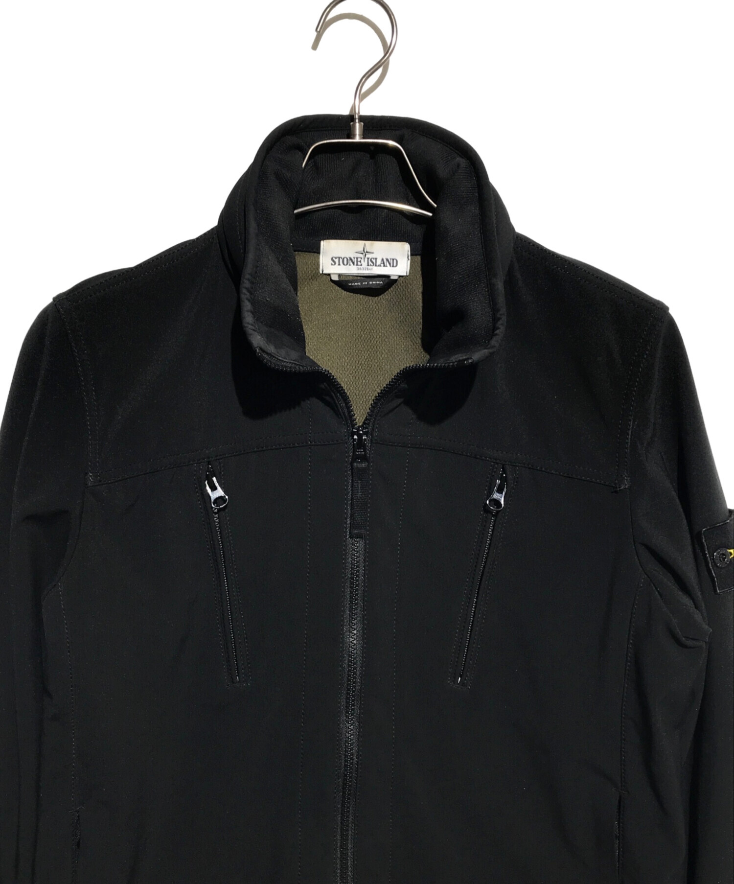 STONE ISLAND (ストーンアイランド) LIGHT SOFT SHELL-R ブラック サイズ:S