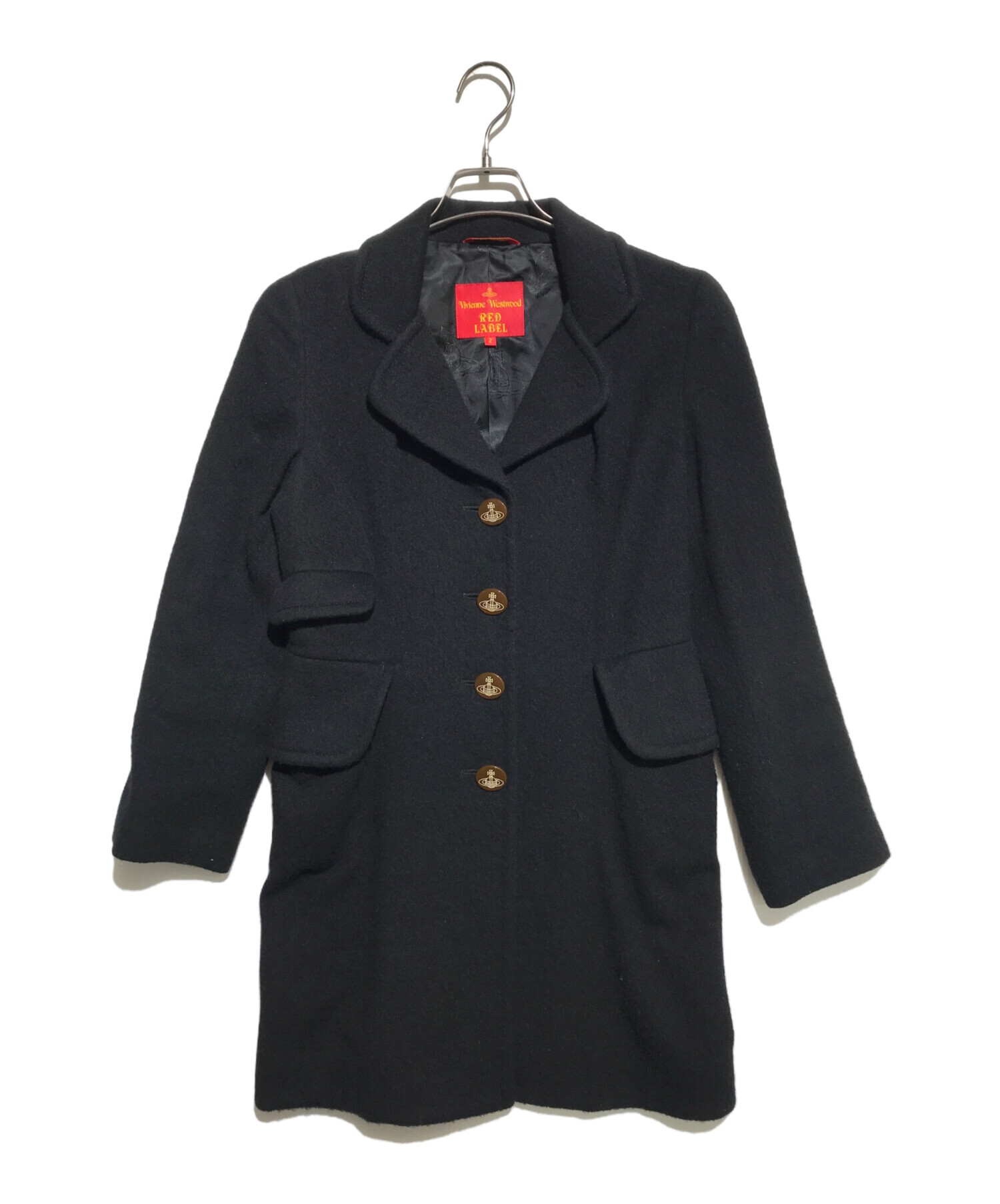 中古・古着通販】Vivienne Westwood RED LABEL (ヴィヴィアンウエストウッドレッドレーベル) ラブコート ブラック  サイズ:2｜ブランド・古着通販 トレファク公式【TREFAC FASHION】スマホサイト