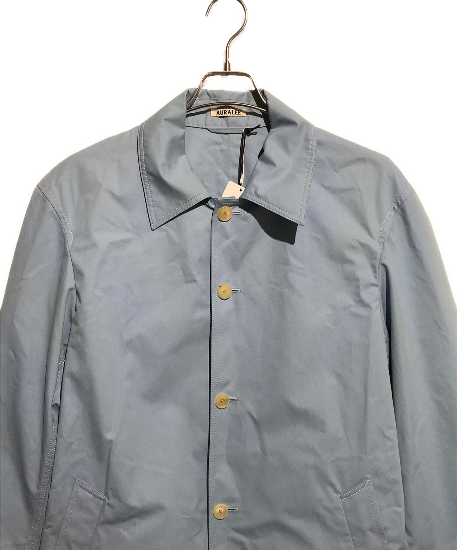 中古・古着通販】AURALEE (オーラリー) SUPER HIGH DENSITY WEATHER CLOTH COAT ブルー  サイズ:3｜ブランド・古着通販 トレファク公式【TREFAC FASHION】スマホサイト