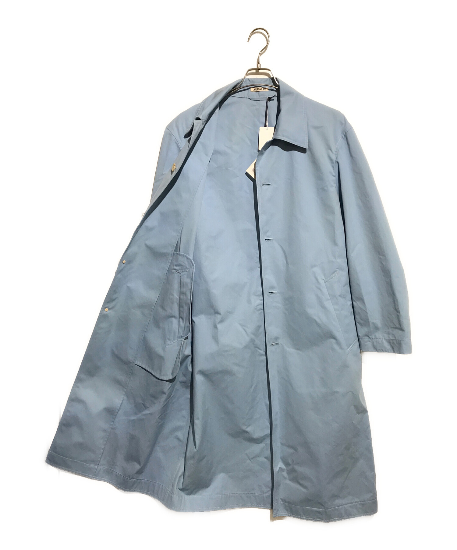 中古・古着通販】AURALEE (オーラリー) SUPER HIGH DENSITY WEATHER CLOTH COAT ブルー  サイズ:3｜ブランド・古着通販 トレファク公式【TREFAC FASHION】スマホサイト