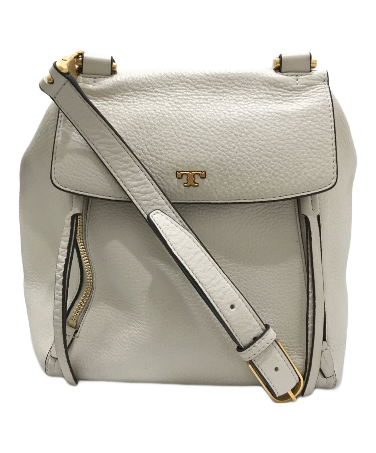 中古・古着通販】TORY BURCH (トリーバーチ) Half Moon Leather Satchel2WAYバッグ/ハーフムーンレザーサッチェル  ベージュ｜ブランド・古着通販 トレファク公式【TREFAC FASHION】スマホサイト