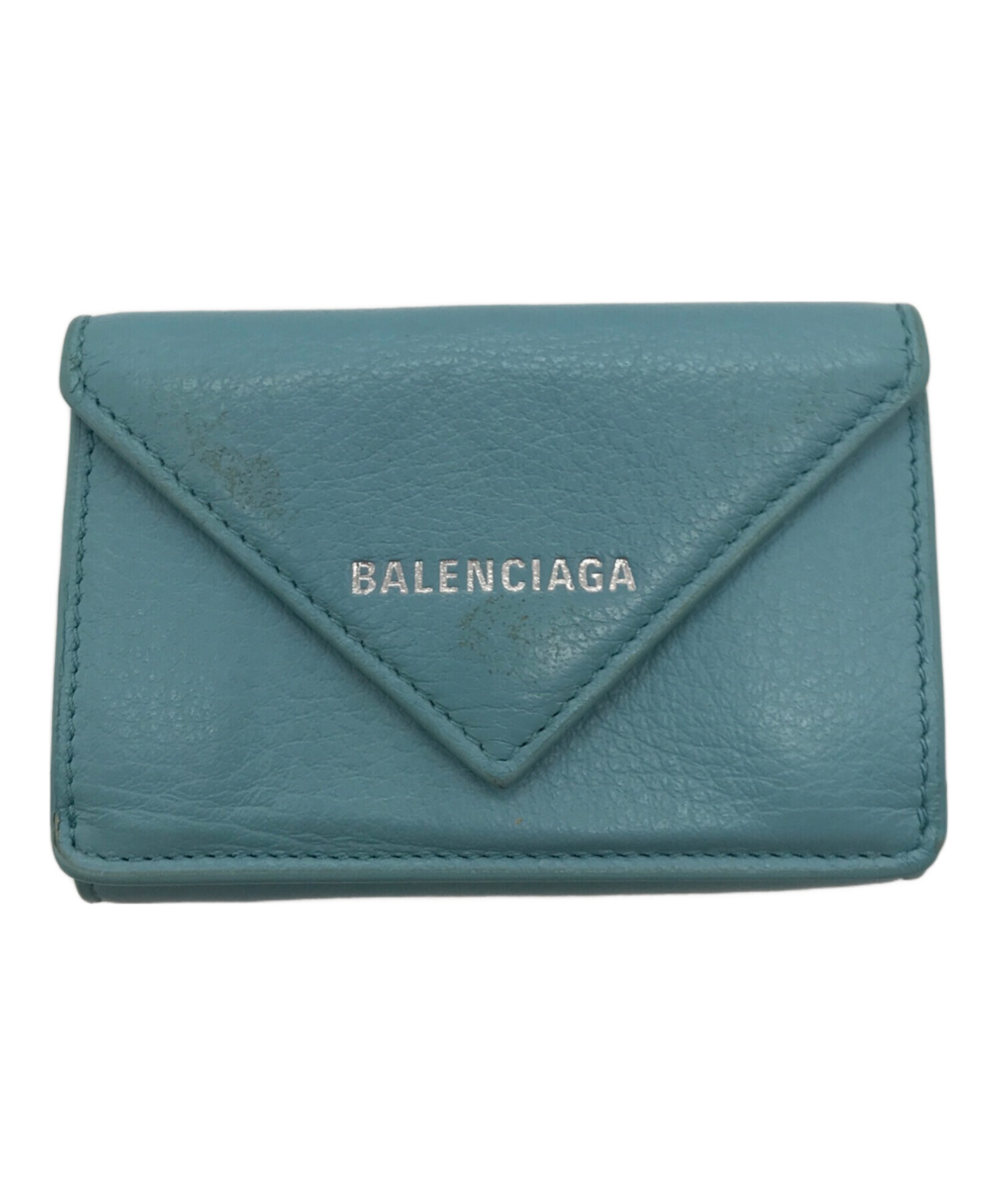 中古・古着通販】BALENCIAGA (バレンシアガ) ペーパーミニウォレット ブルー｜ブランド・古着通販 トレファク公式【TREFAC  FASHION】スマホサイト