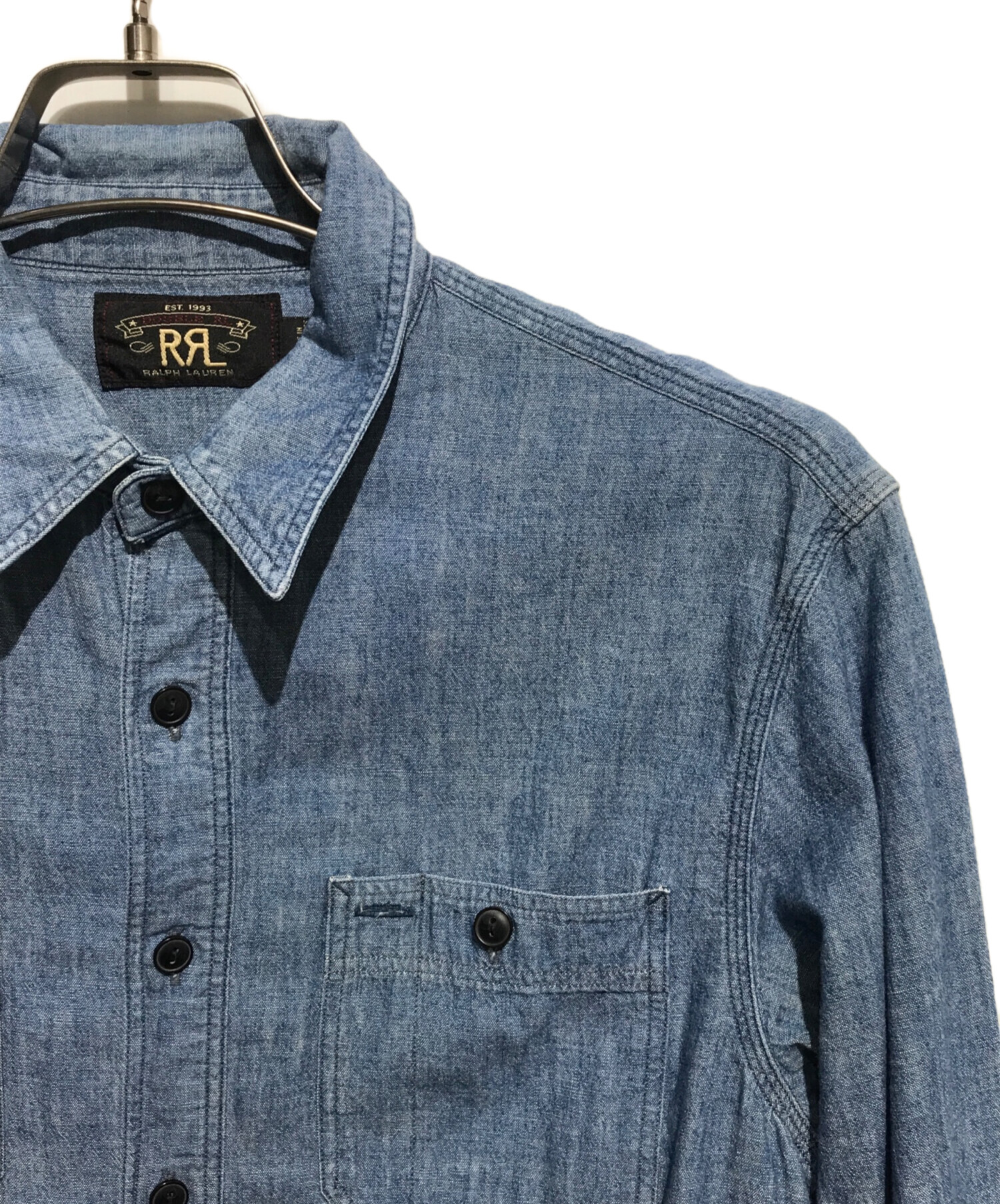 RRL (ダブルアールエル) シャンブレーシャツ インディゴ サイズ:Ｍ