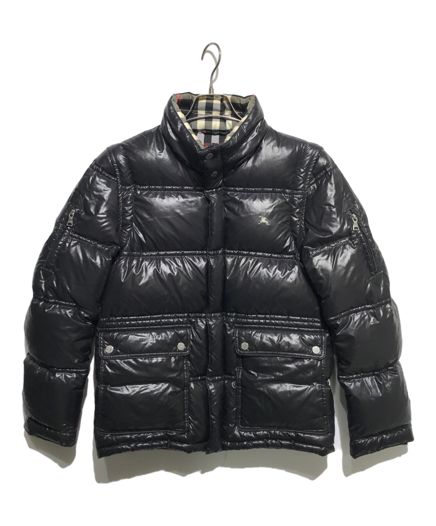 BURBERRY BLACK LABEL (バーバリーブラックレーベル) 2WAYダウンジャケット ブラック サイズ:M