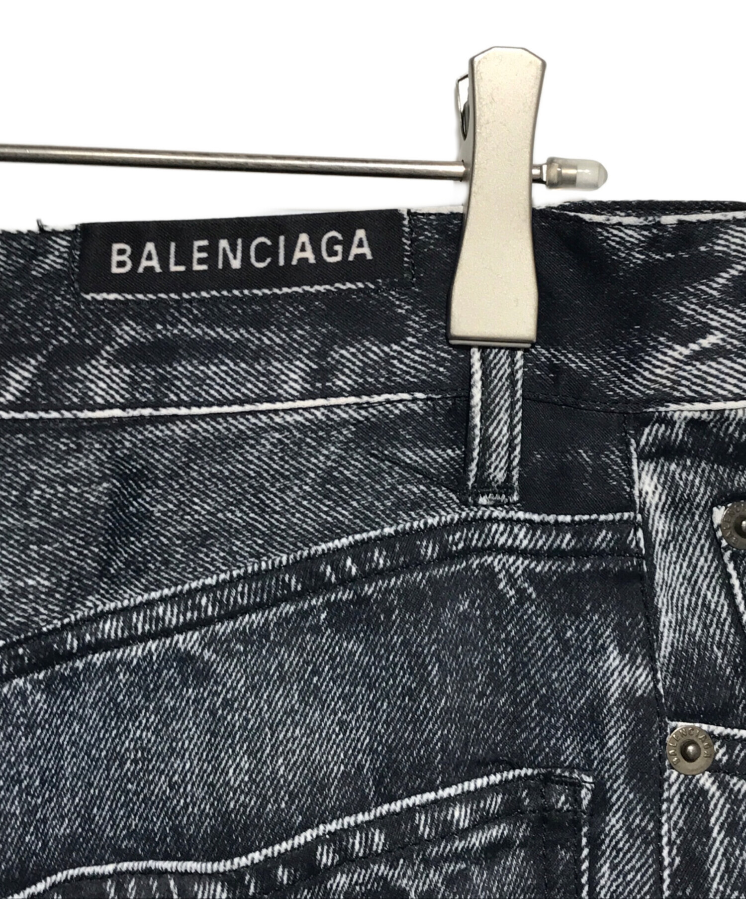 BALENCIAGA (バレンシアガ) TROMPE L’OEIL DESIGN PANTS グレー サイズ:L