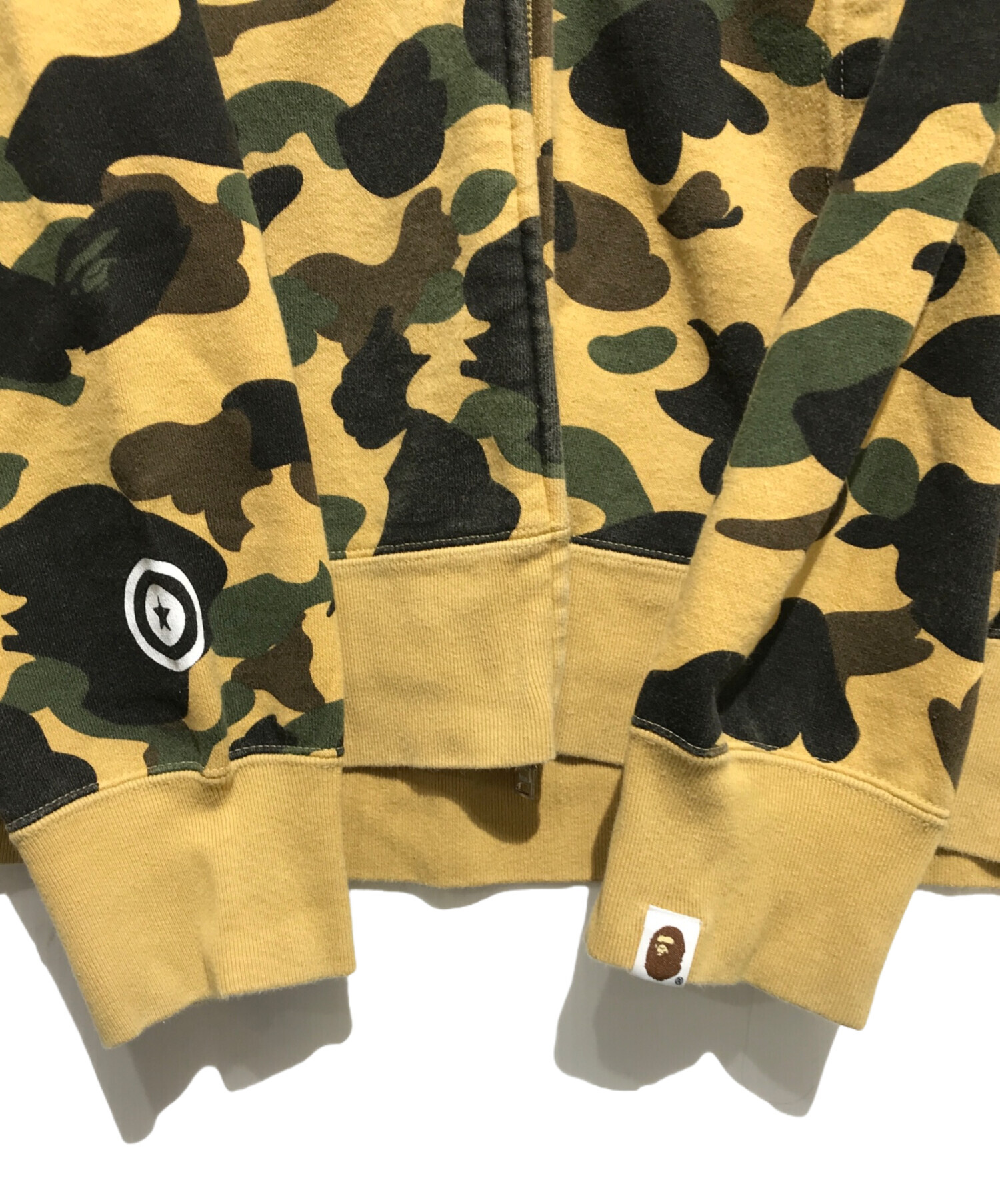 A BATHING APE (アベイシングエイプ) 1STカモシャークジップパーカー ベージュ サイズ:XL