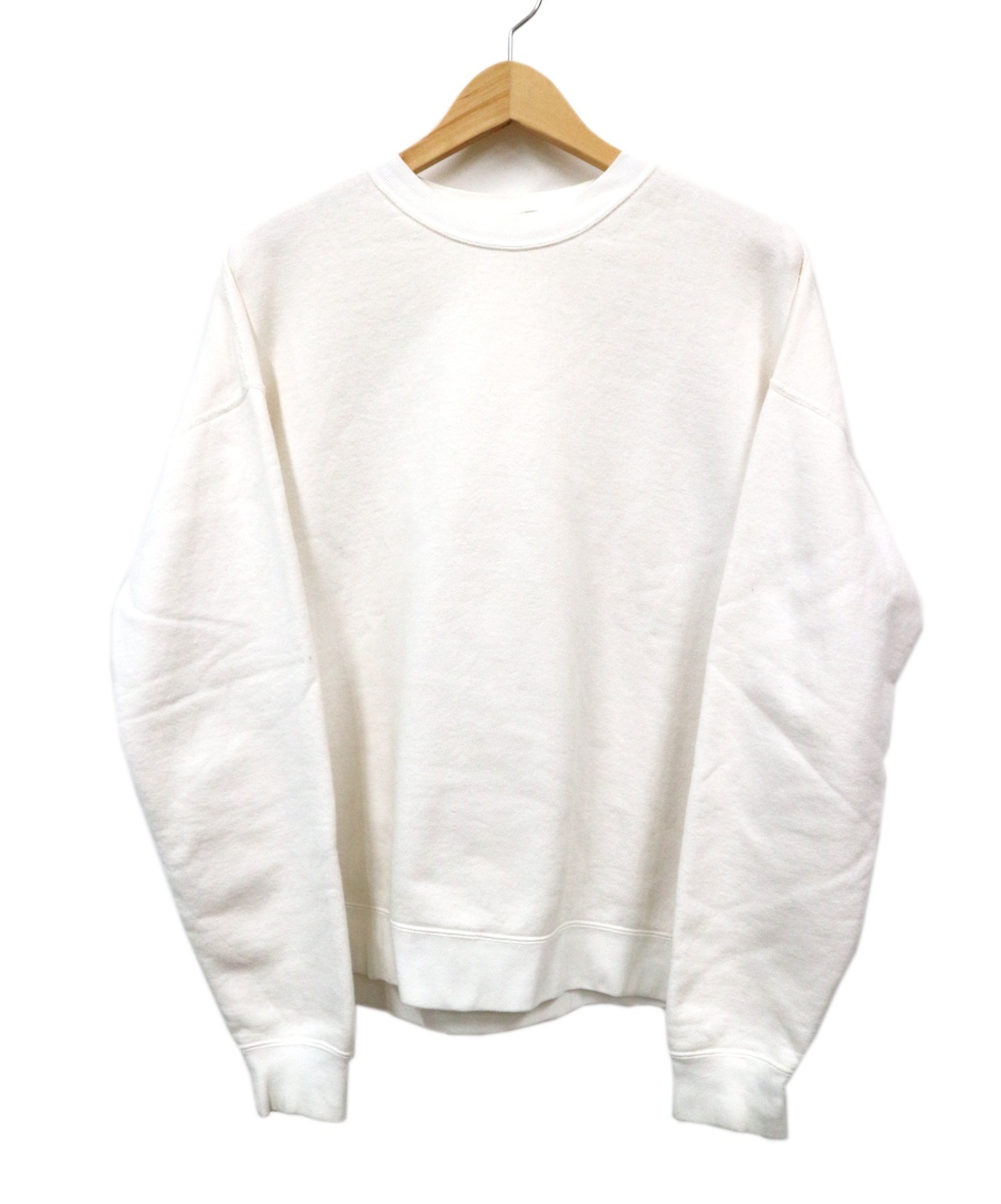 AURALEE (オーラリー) バックウールスウェット ホワイト サイズ:4 A5AP01BW・BACK WOOL SWEAT