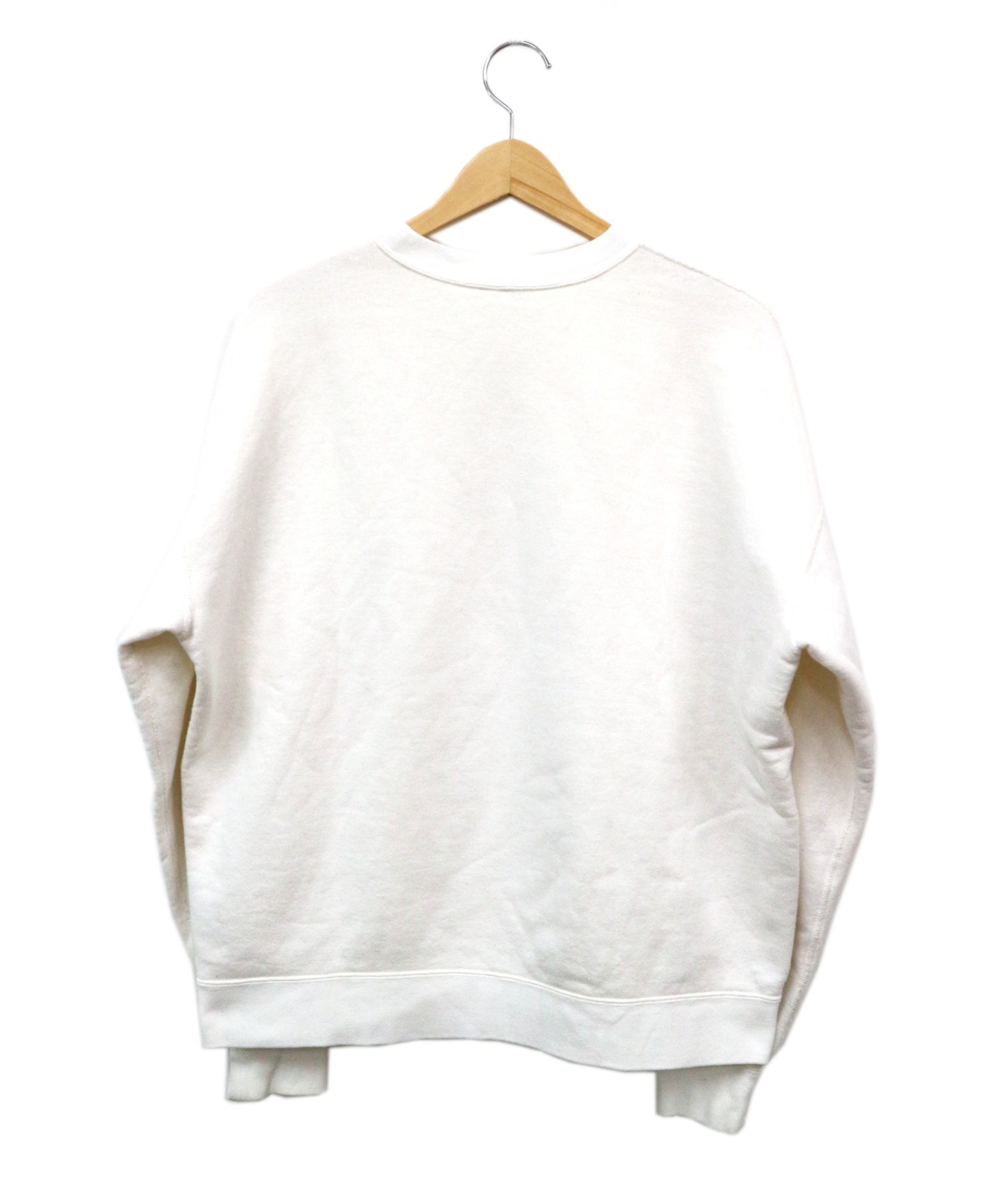 AURALEE (オーラリー) バックウールスウェット ホワイト サイズ:4 A5AP01BW・BACK WOOL SWEAT