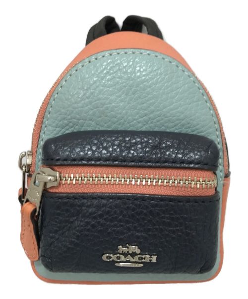 中古・古着通販】COACH (コーチ) ペプルレザーカラーブロックリュック