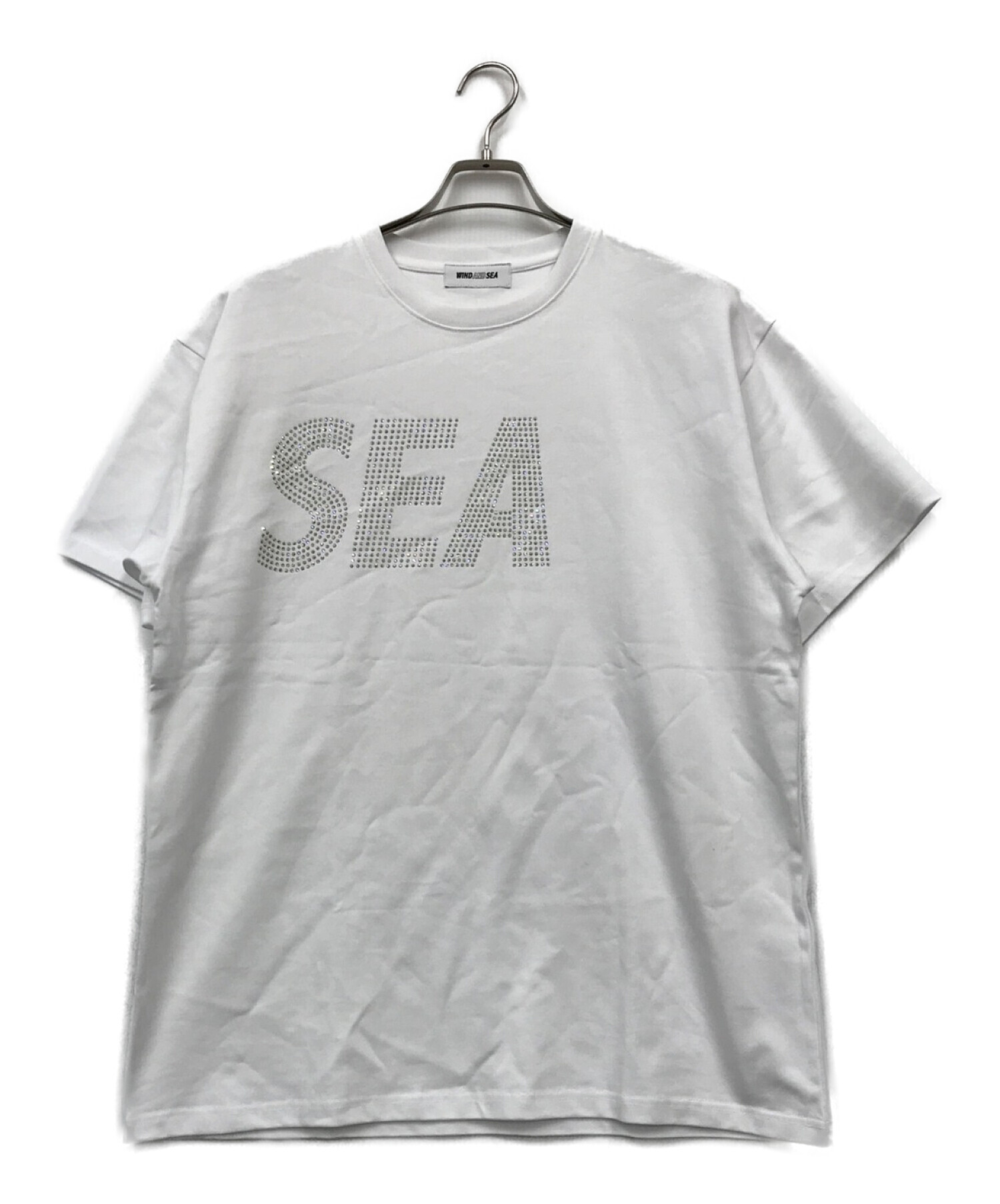 WIND AND SEA (ウィンダンシー) ラインストーンTシャツ ホワイト サイズ:Ｌ 未使用品