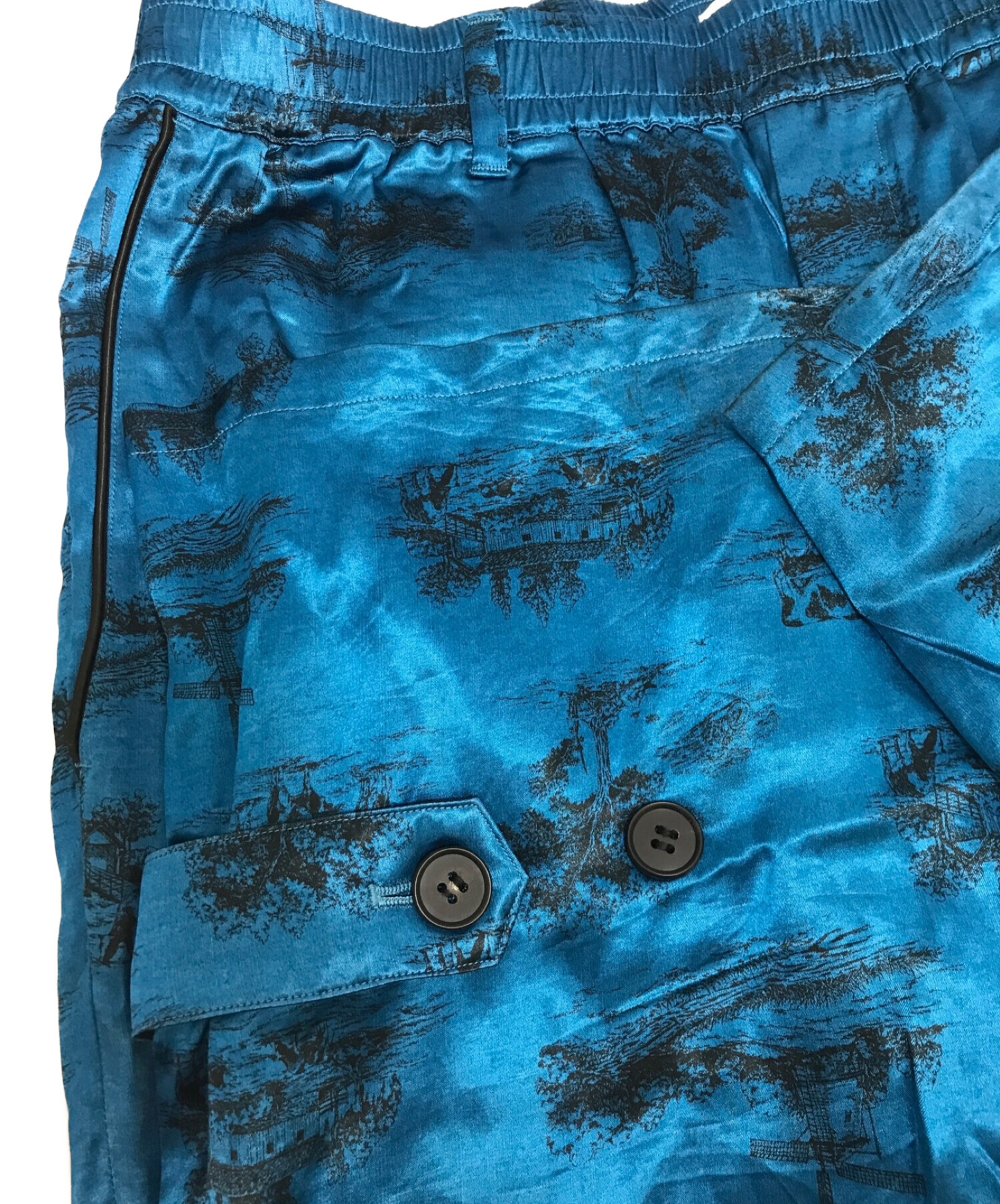 MATSUFUJI (マツフジ) DAYDREAM Prinnted Trousers ブルー サイズ:3