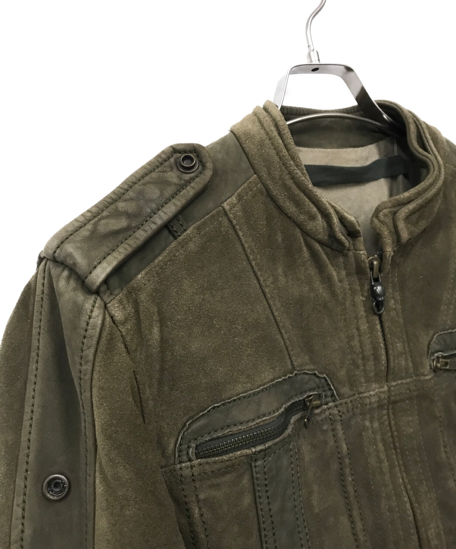 中古・古着通販】DIESEL (ディーゼル) レザージャケット ブラウン